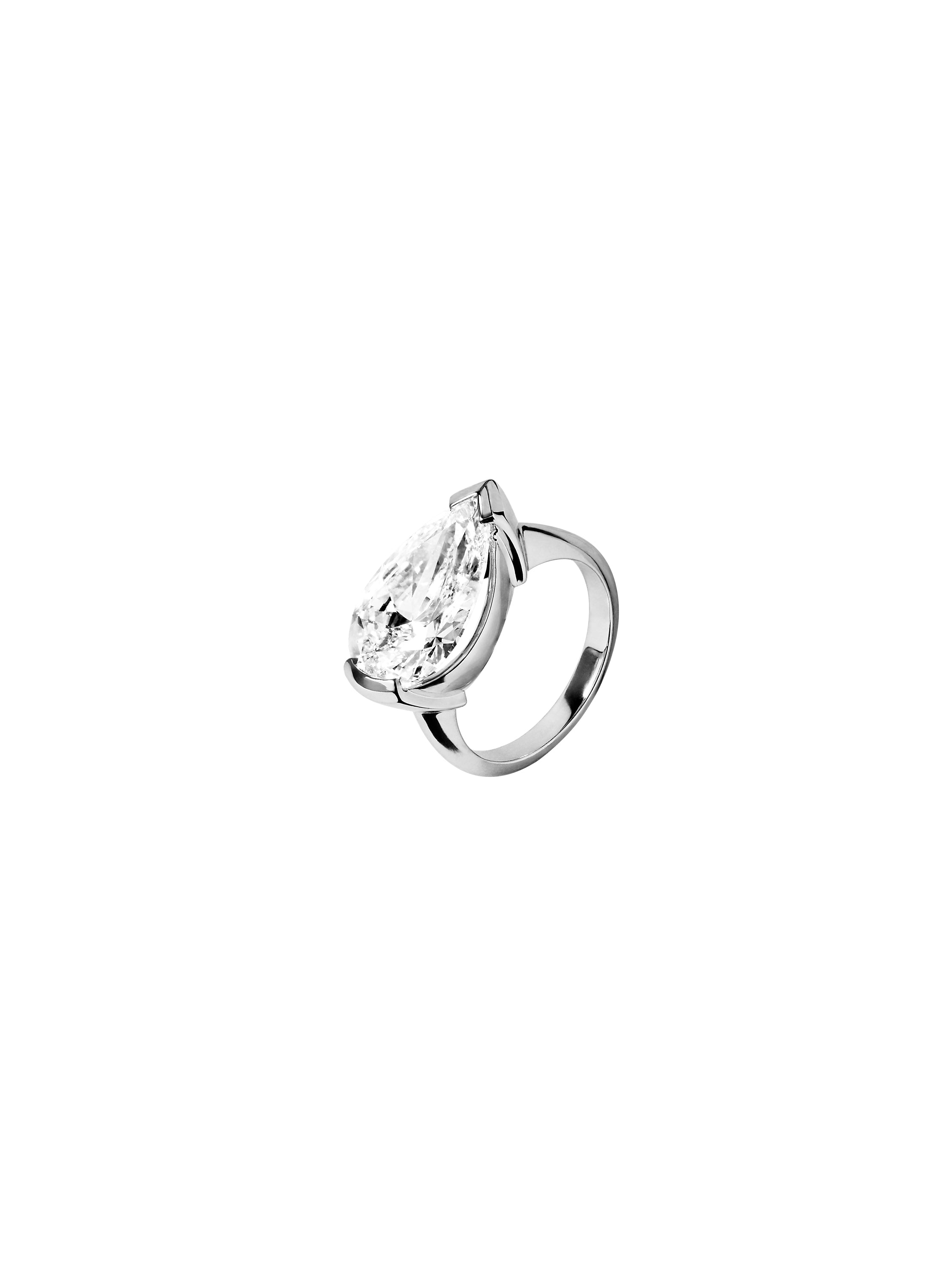 14K INÈS PEAR-CUT RING IN LAB DIAMOND, 14K WHITE GOLD – Dorsey
