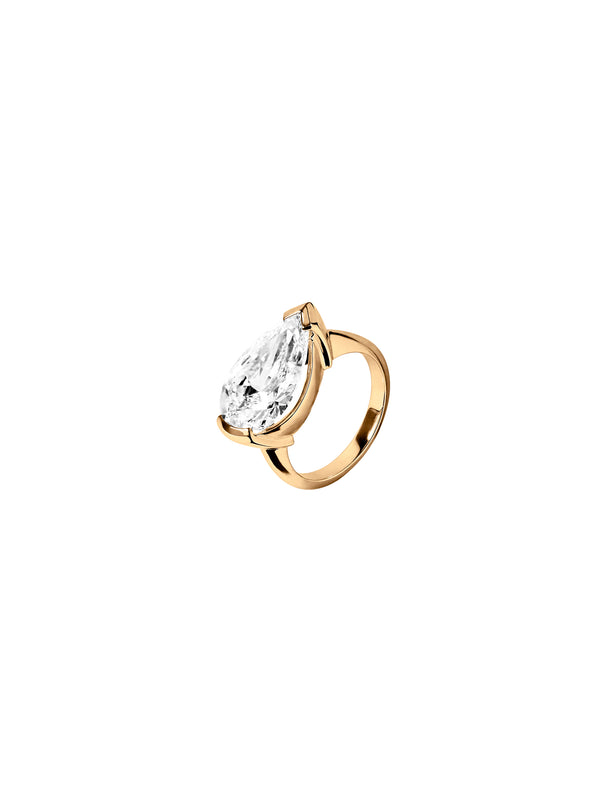 14K INÈS PEAR-CUT RING IN LAB DIAMOND