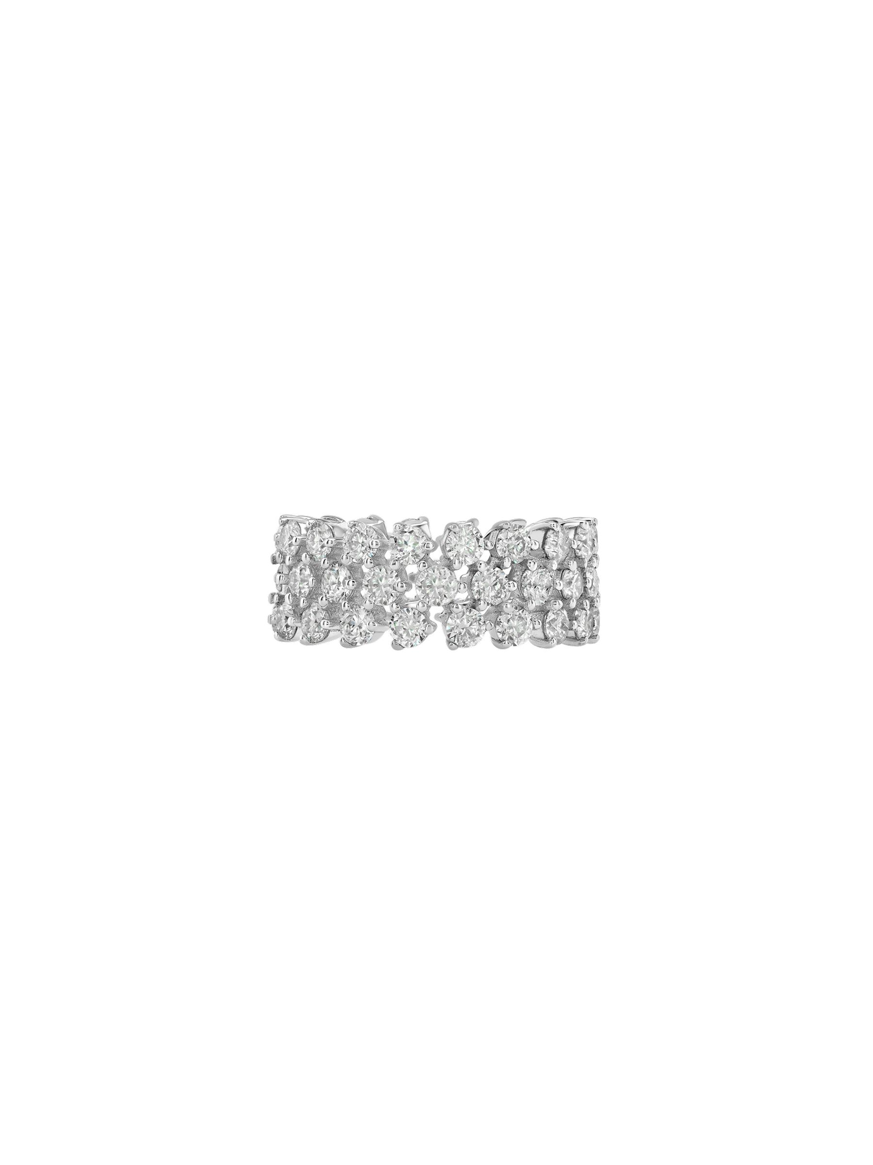 PETITE ROMY ETERNITY BAND IN MOISSANITE, STERLING SILVER
