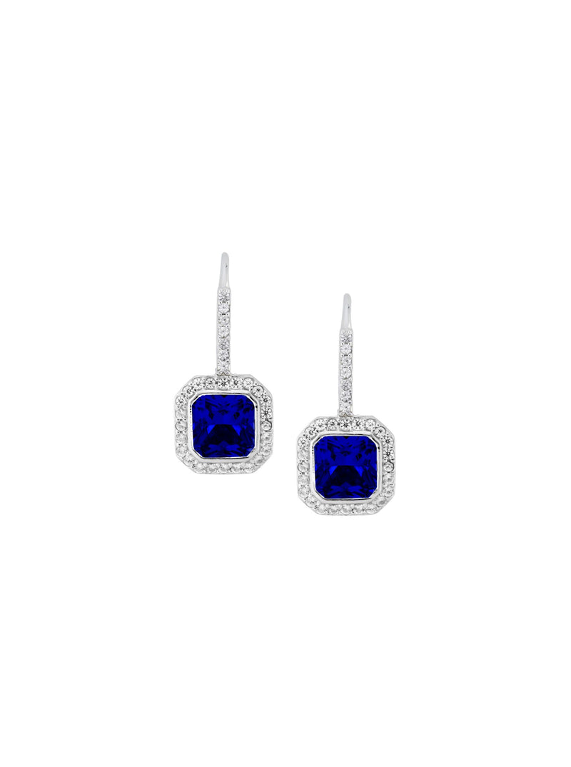 PHILIPPA, LAB-GROWN BLUE SAPPHIRE DROP EARRINGS