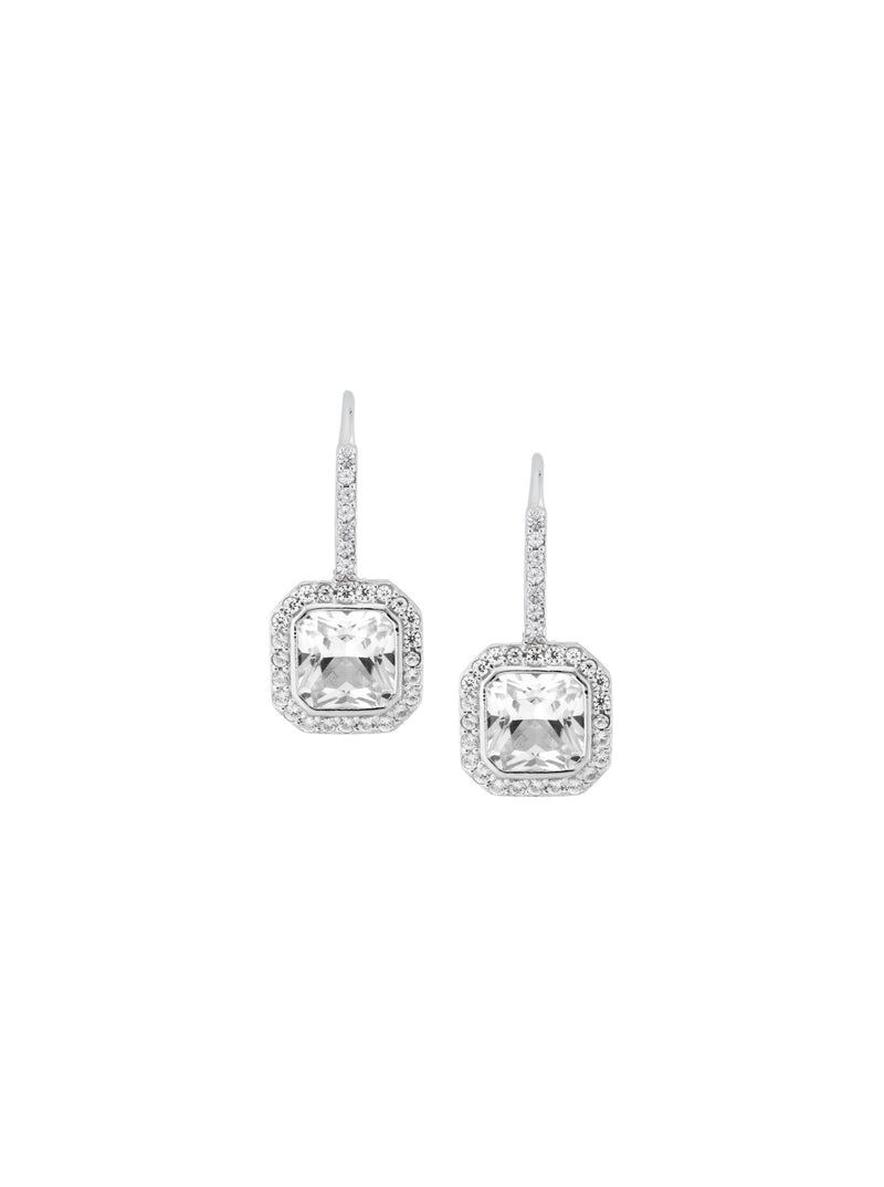 PHILIPPA, LAB-GROWN WHITE SAPPHIRE DROP EARRINGS