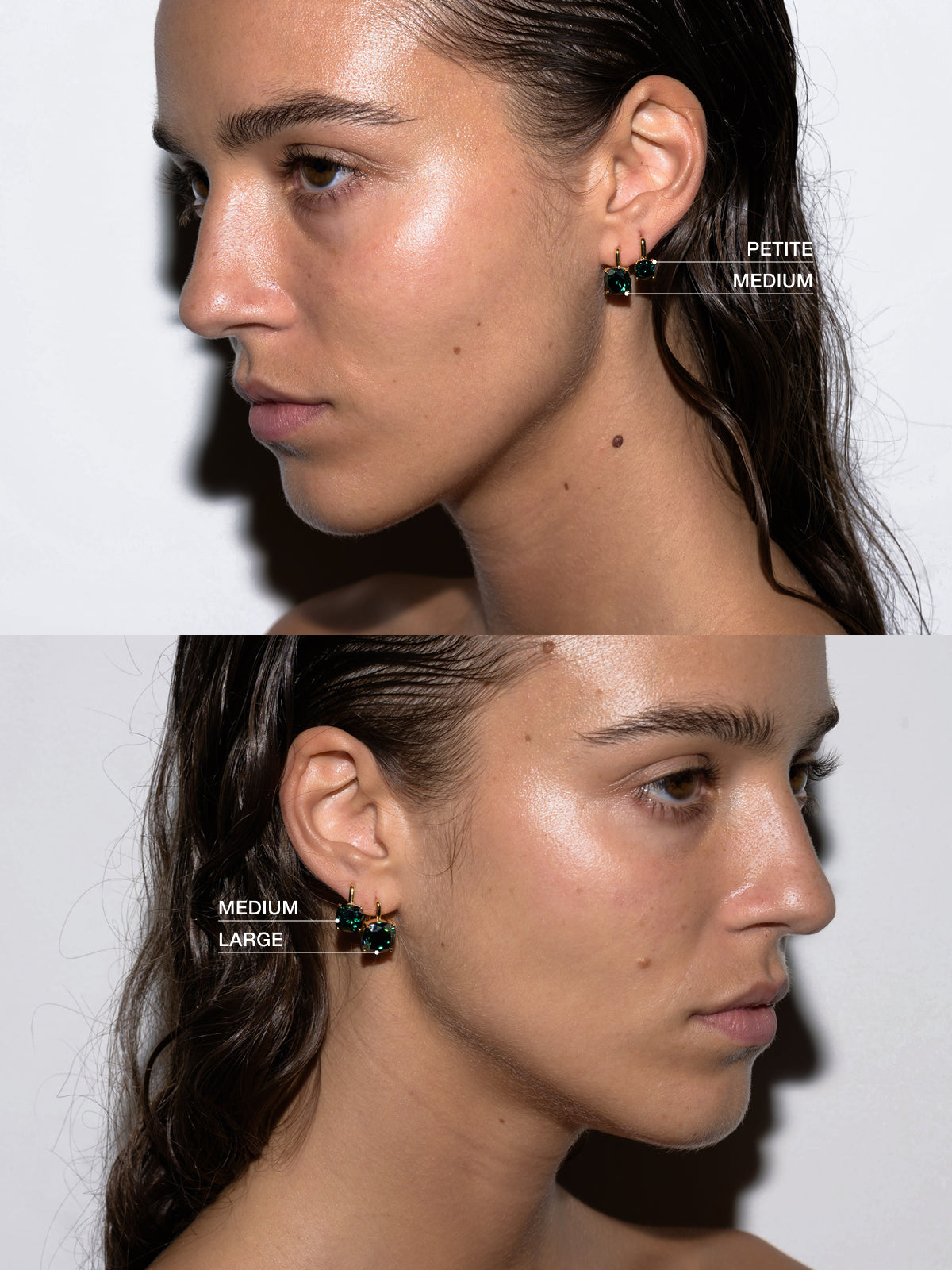 PORTER CUSHION-CUT EARRINGS IN LAB EMERALD