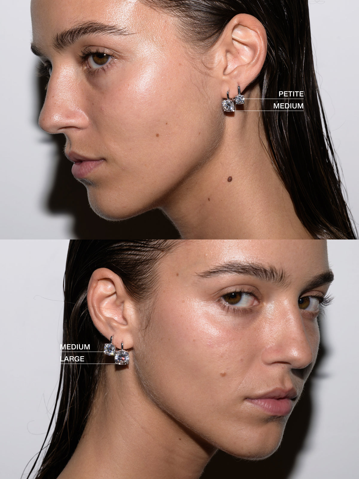 PORTER CUSHION-CUT EARRINGS IN MOISSANITE, STERLING SILVER