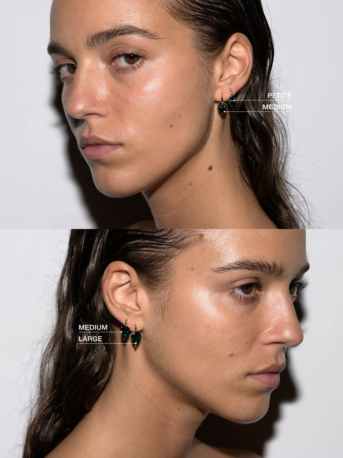 PORTER PEAR-CUT EARRINGS IN LAB EMERALD