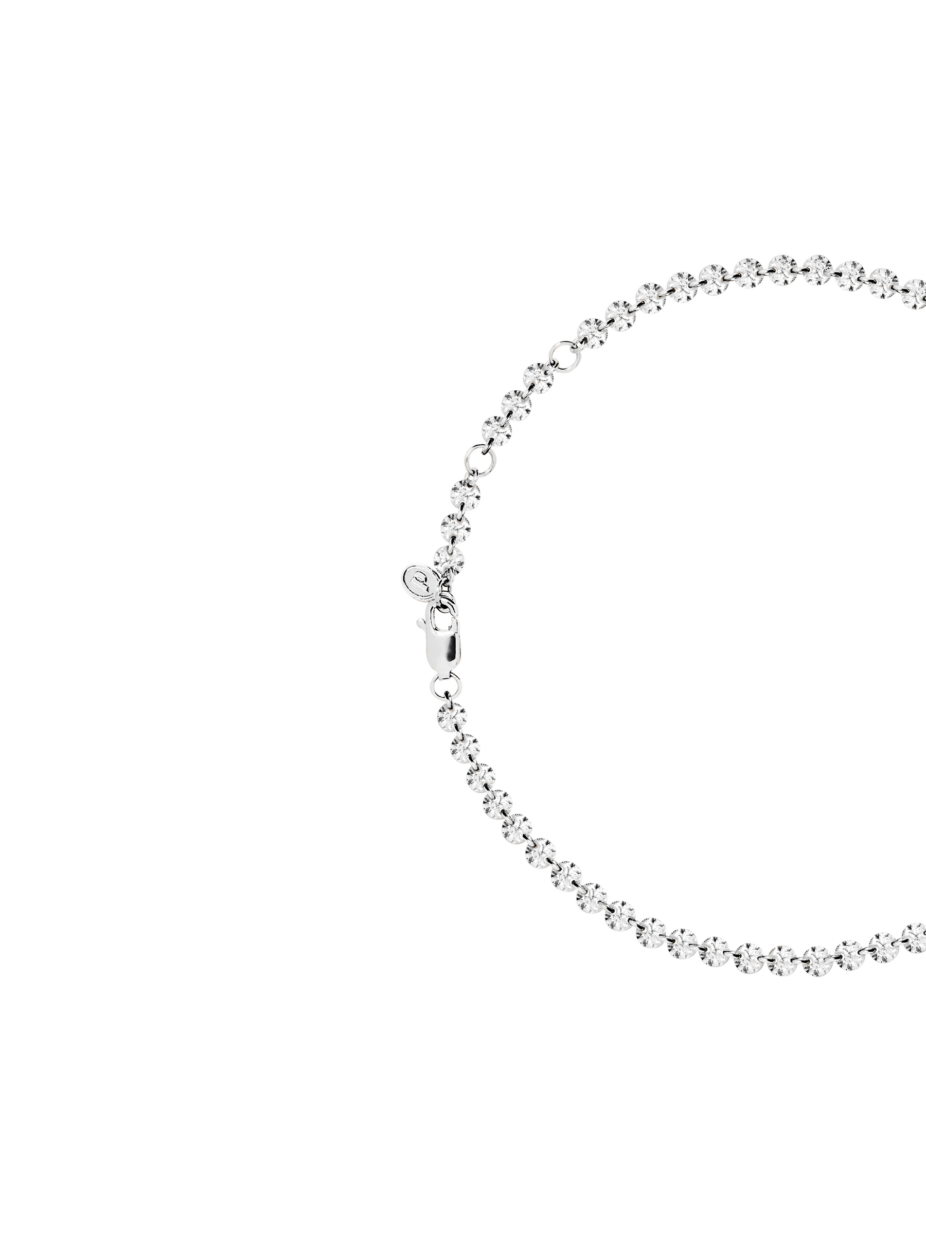 FLOATING ETERNITY ANKLET IN 3.5MM MOISSANITE, STERLING SILVER
