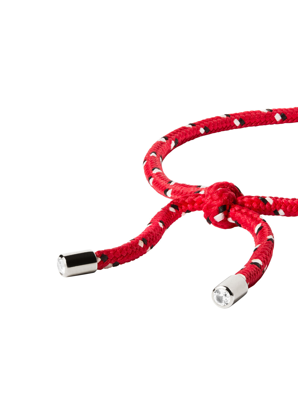 PARACORD ROUGE TIE ANKLET, SILVER