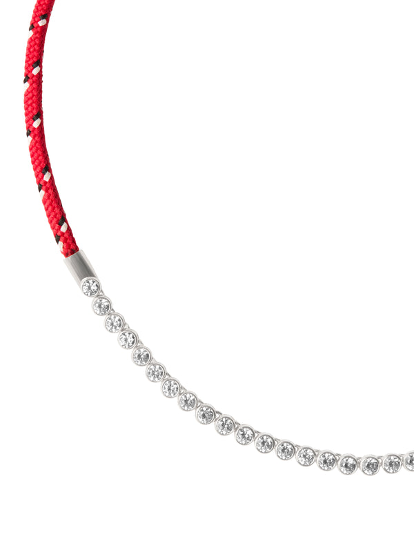JAMES BEZEL ROUGE PARACORD NECKLACE, SILVER