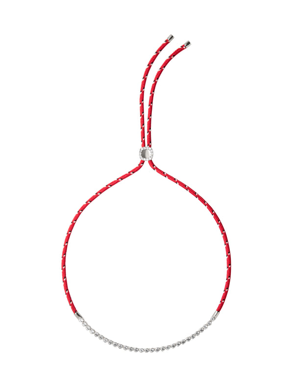 JAMES BEZEL ROUGE PARACORD NECKLACE, SILVER