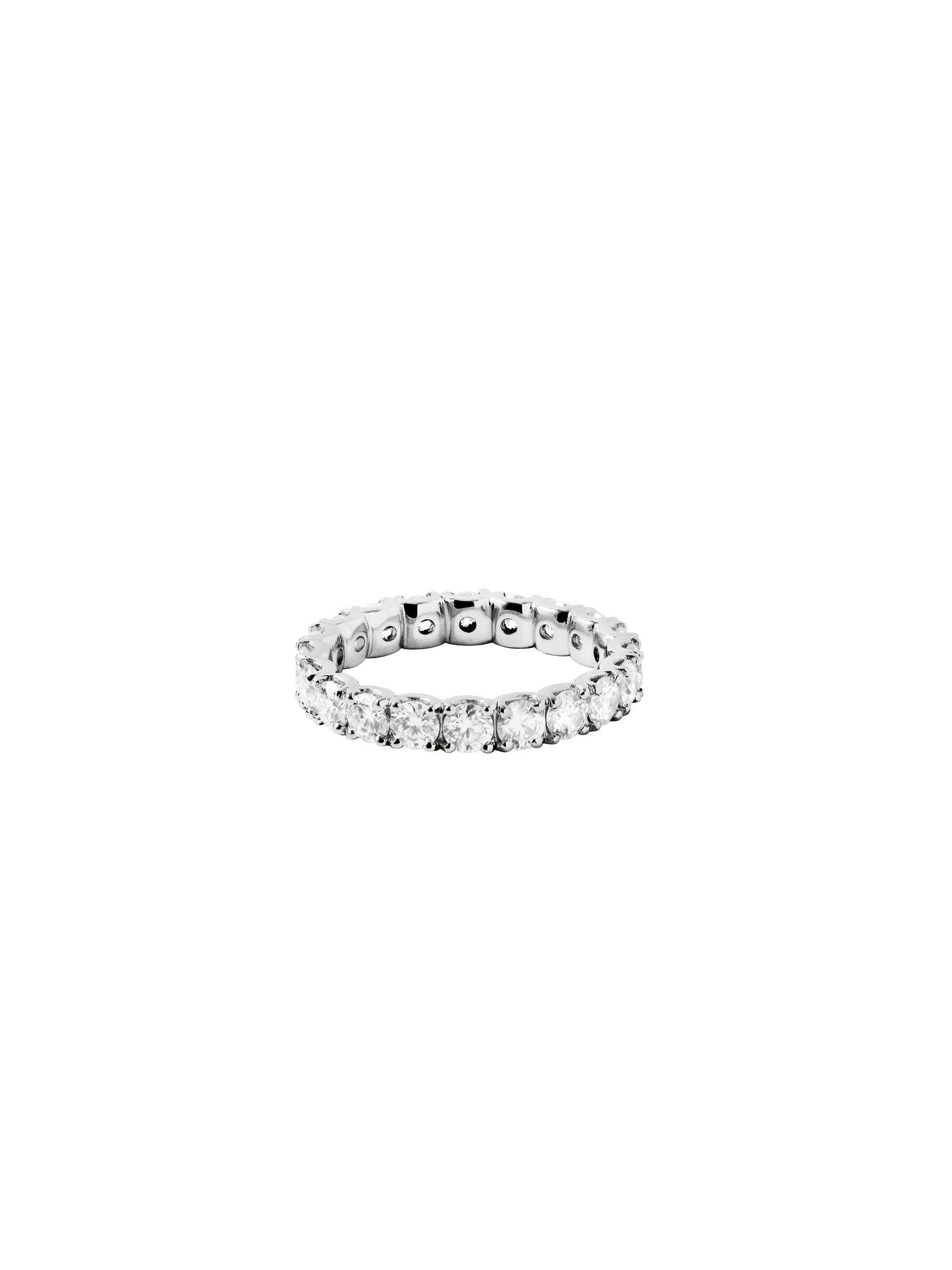 14K ROUND-CUT ETERNITY BAND IN LAB DIAMOND, 14K WHITE GOLD