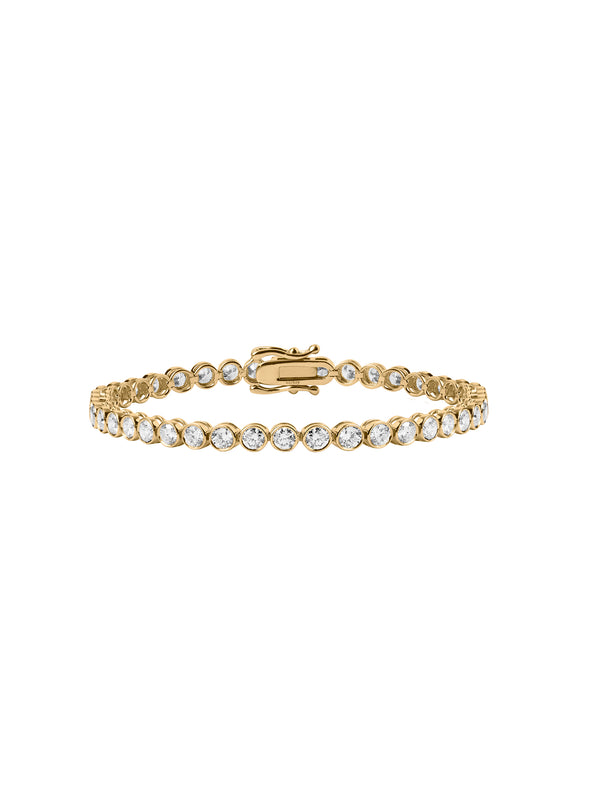 14K JAMES BEZEL RIVIÈRE BRACELET IN LAB DIAMOND