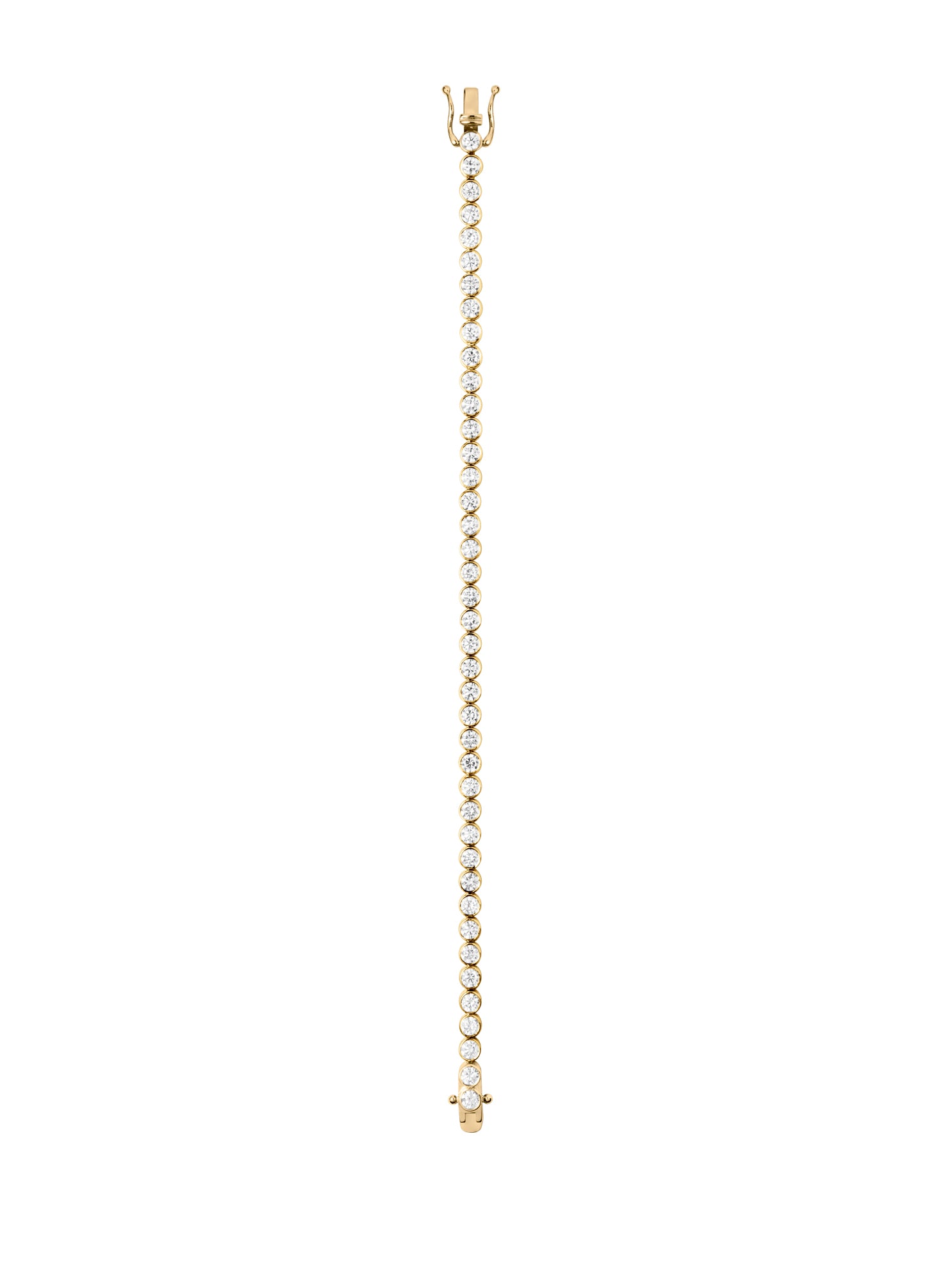 14K JAMES BEZEL RIVIÈRE BRACELET IN LAB DIAMOND, 14K YELLOW GOLD