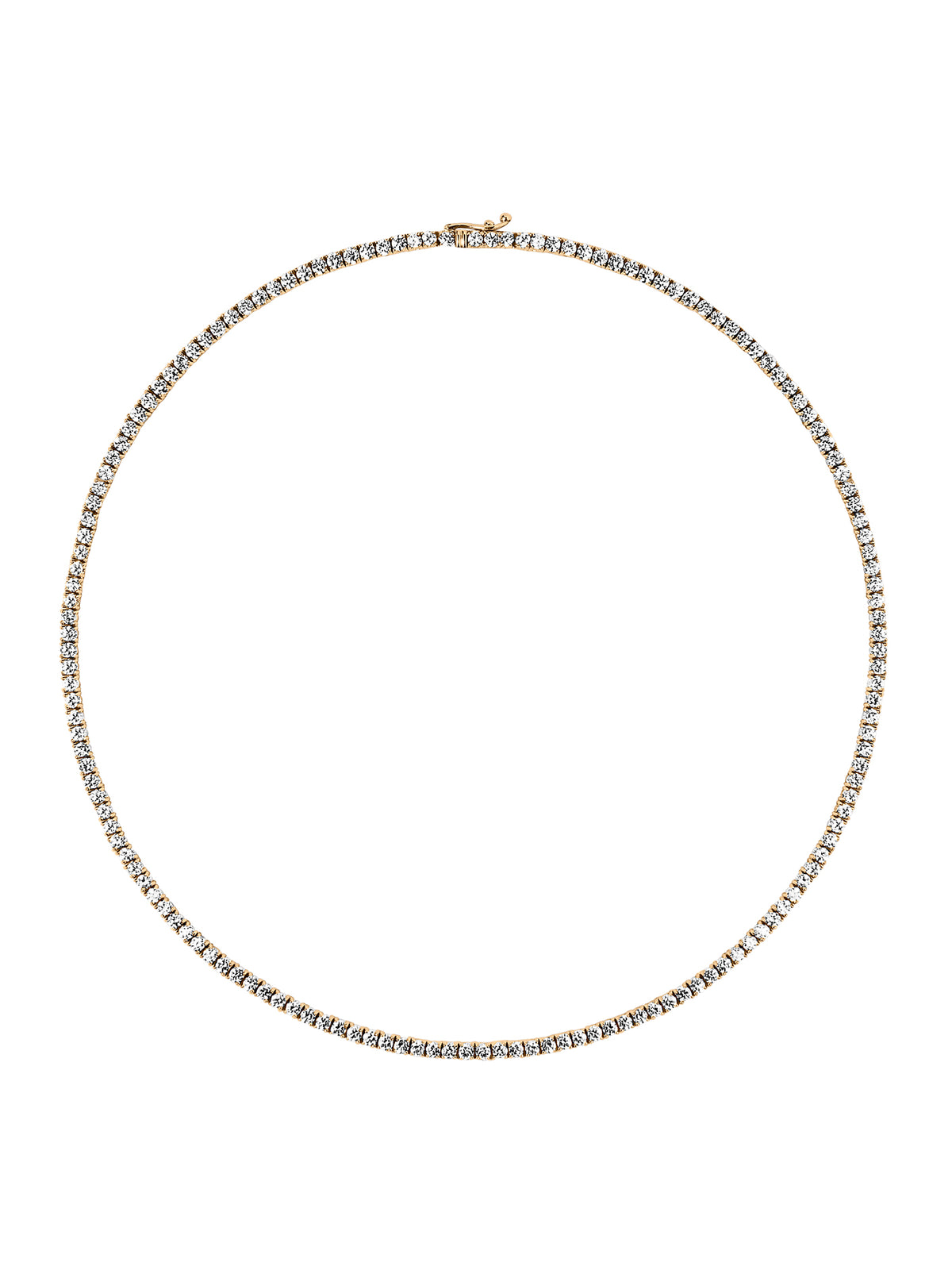 14K MOSS RIVIÈRE NECKLACE IN 2.5MM LAB DIAMOND