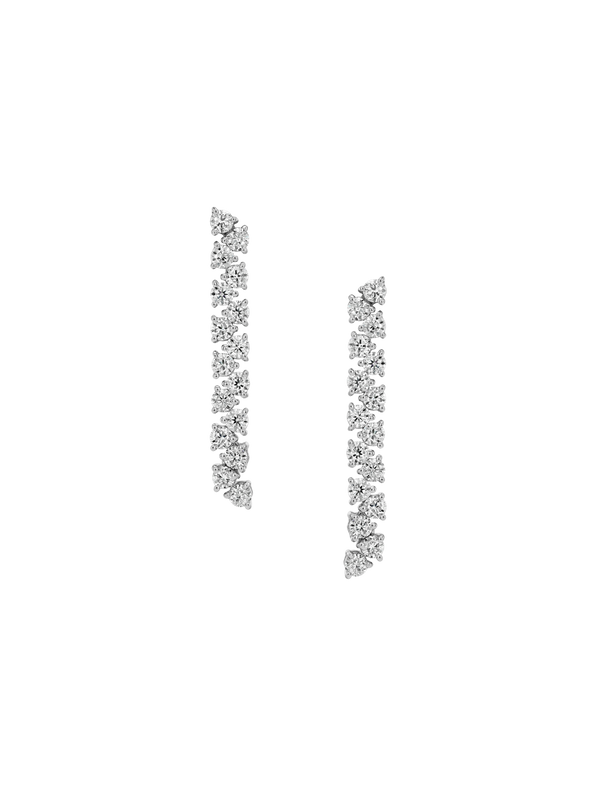 ROMY SHORT RIVIÈRE EARRINGS IN MOISSANITE, STERLING SILVER