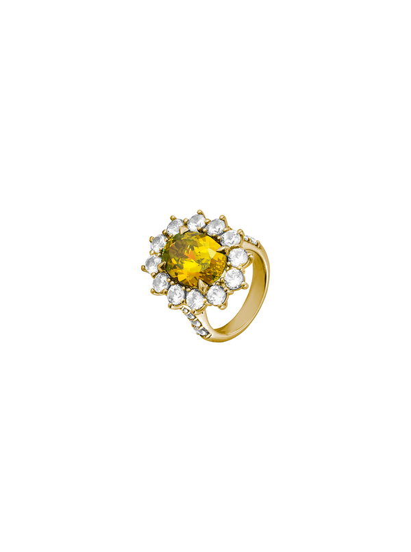 SPENCER, LAB-GROWN YELLOW SAPPHIRE RING, GOLD