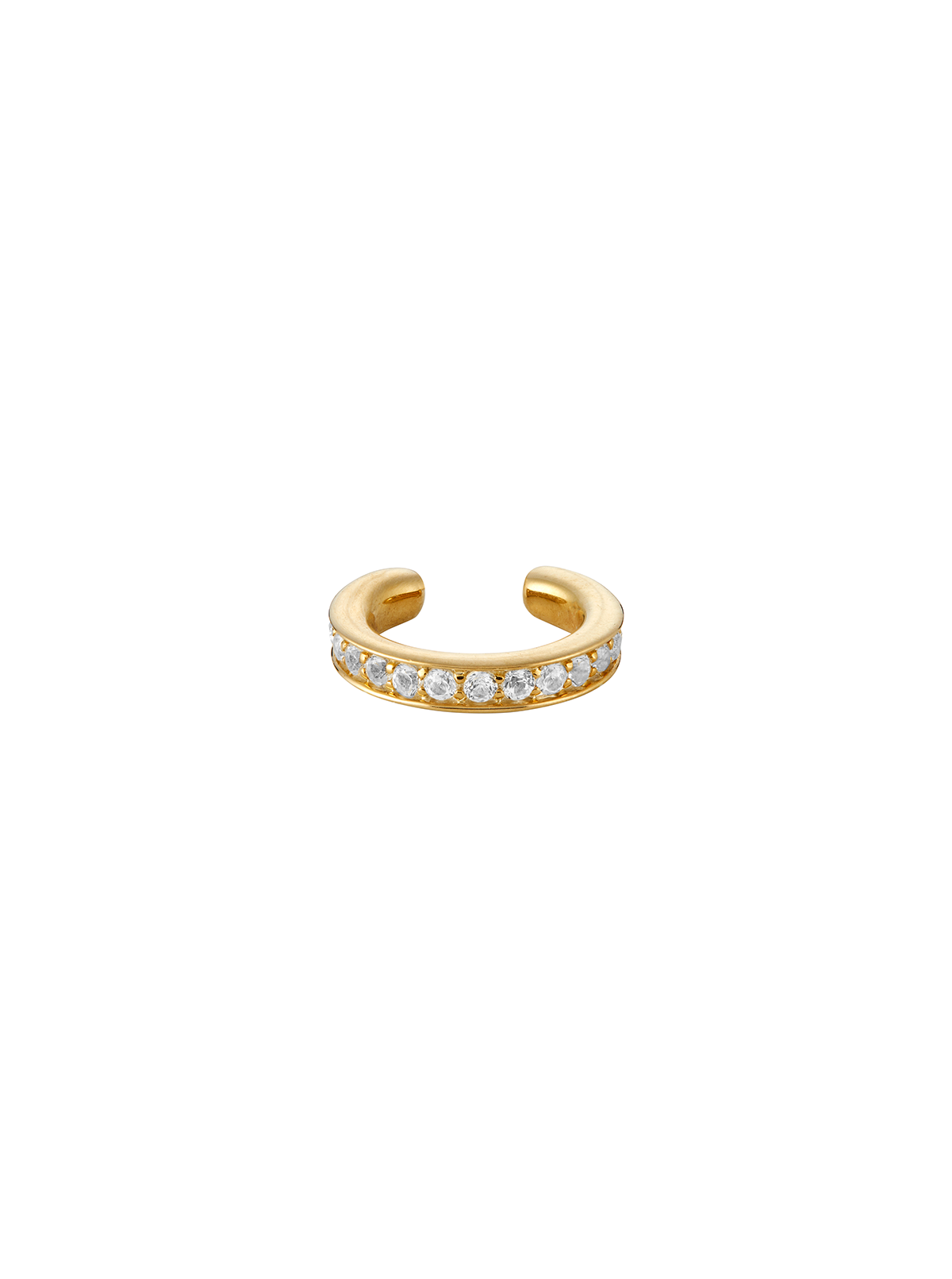 SINGLE ROW LAB WHITE SAPPHIRE EAR CUFF, GOLD