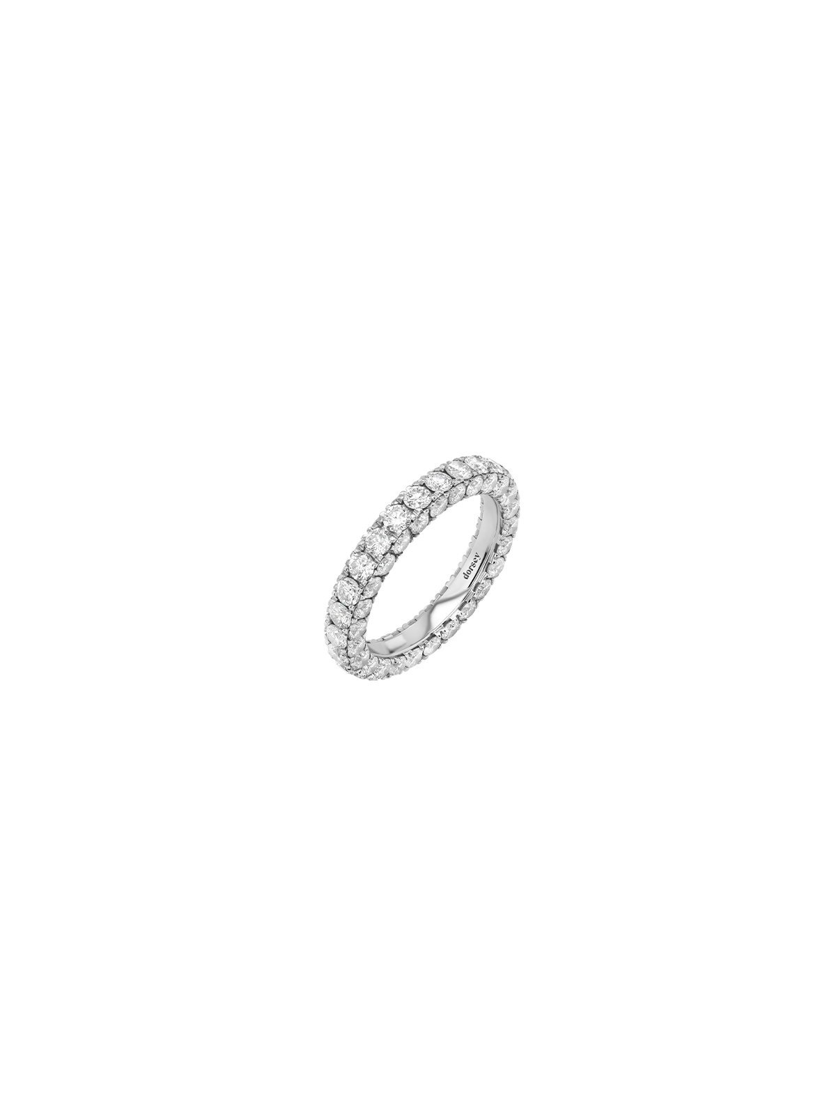 14K TRIPLE PAVE ETERNITY BAND IN LAB DIAMOND, 14K WHITE GOLD