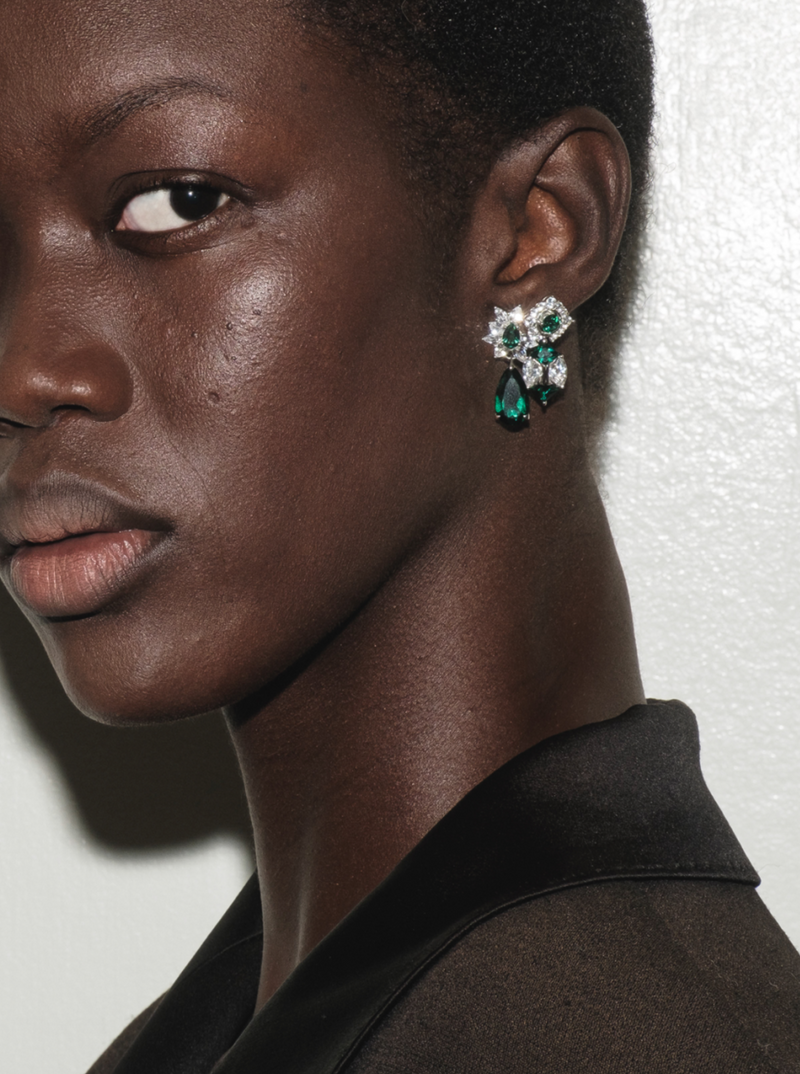 Lab created white sapphire 2025 stud earrings