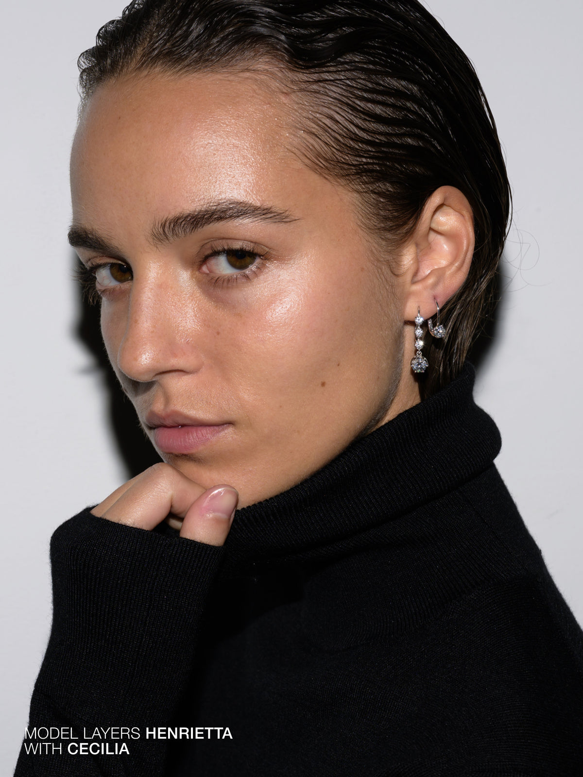 HENRIETTA 4-STONE DROP EARRINGS IN MOISSANITE