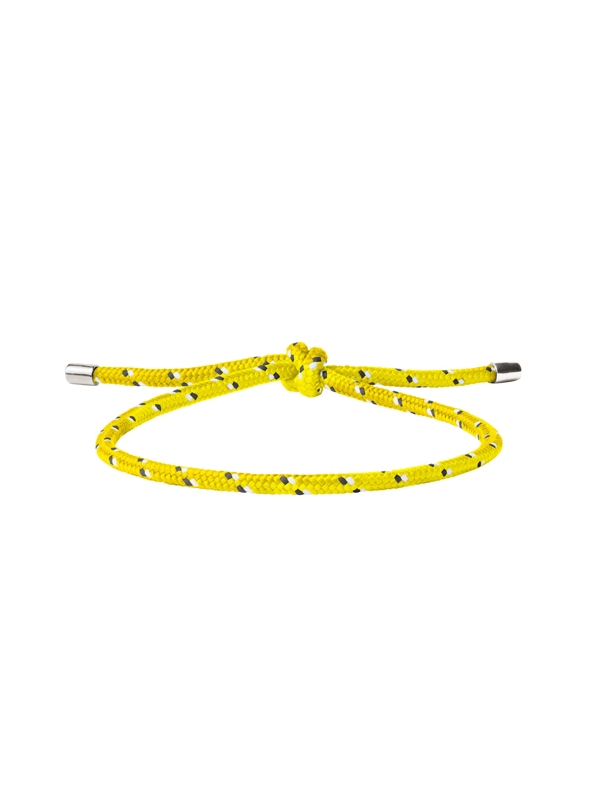 PARACORD JAUNE TIE ANKLET, SILVER