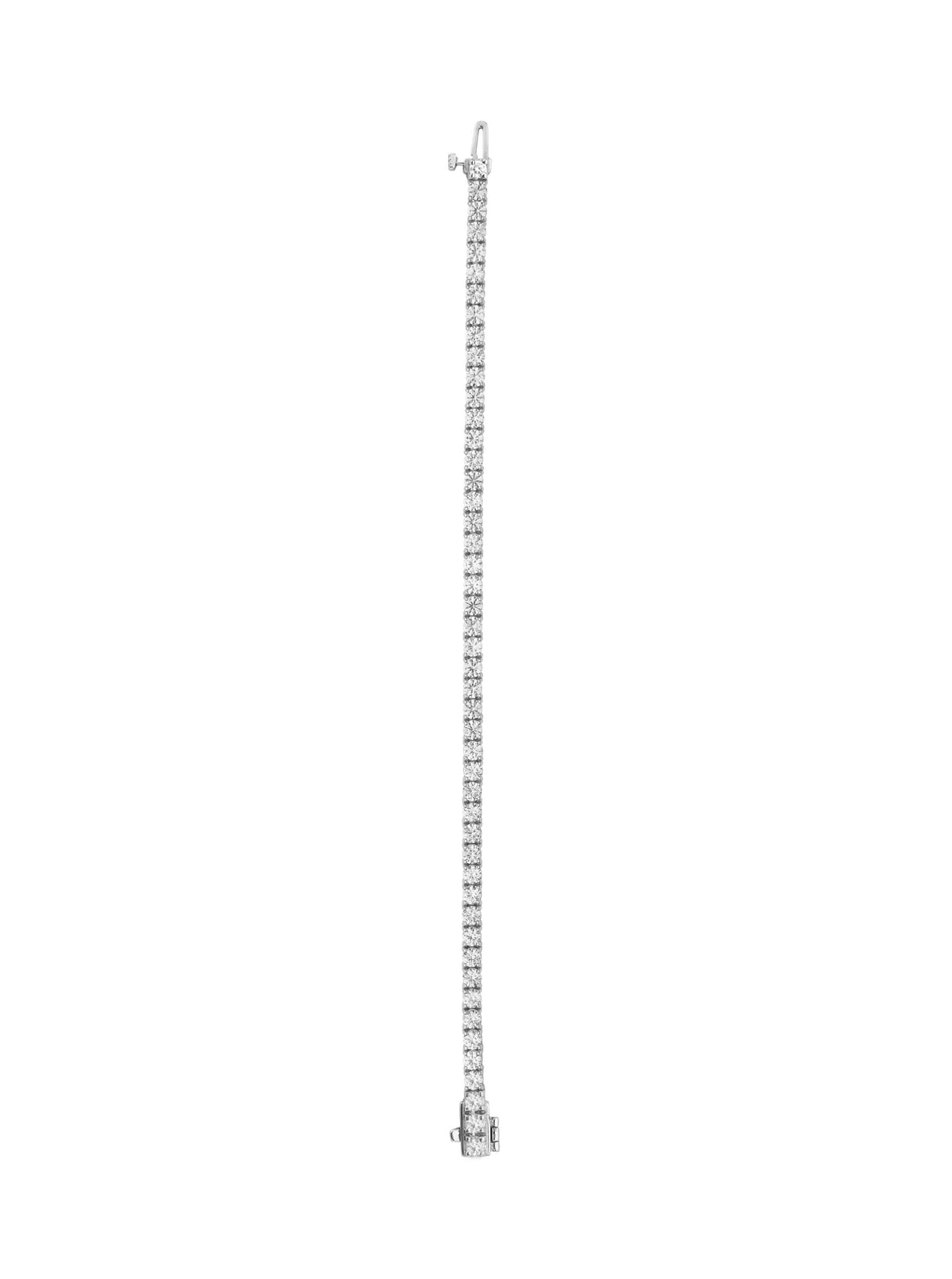 14K WHITE GOLD KATE ROUND CUT, 3MM LAB DIAMOND RIVIÈRE BRACELET