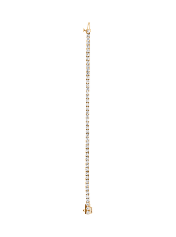 14K YELLOW GOLD KATE 3MM ROUND CUT, LAB-GROWN DIAMOND RIVIÈRE BRACELET