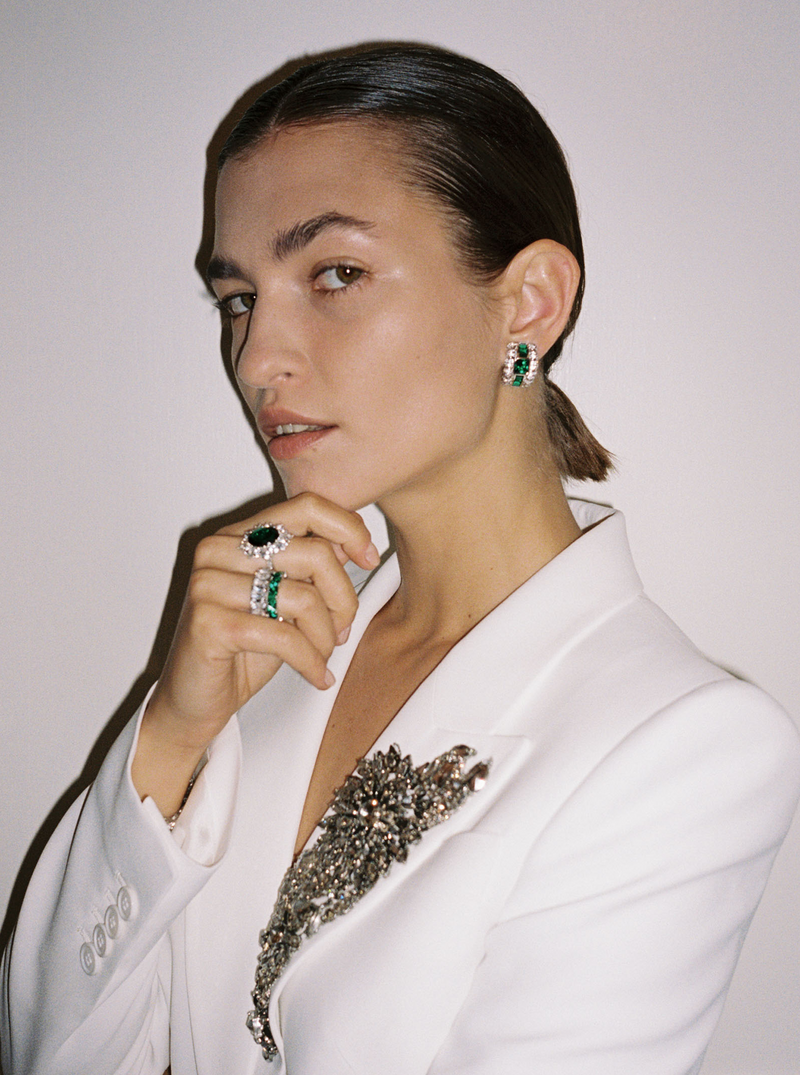 HOUGHTON, LAB-GROWN EMERALD RING