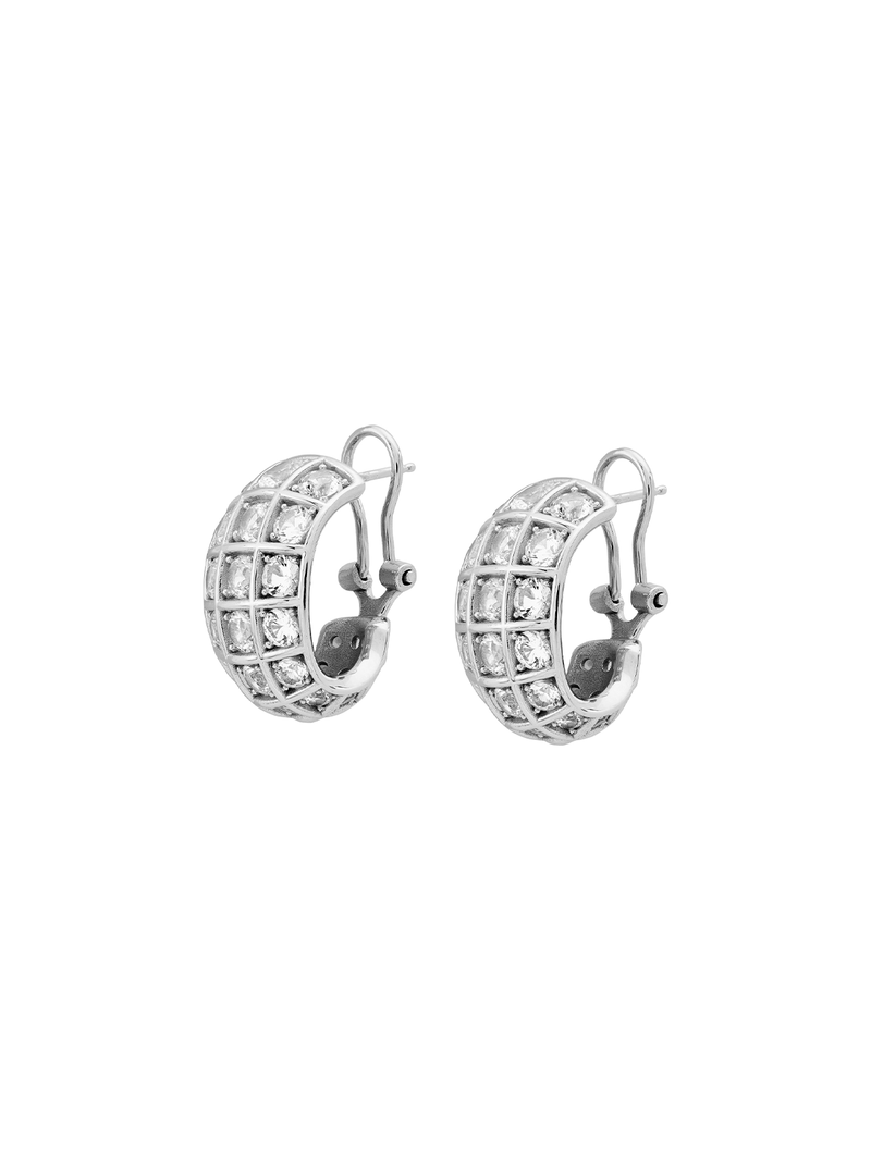 BECKETT, LAB-GROWN WHITE SAPPHIRE EARRINGS