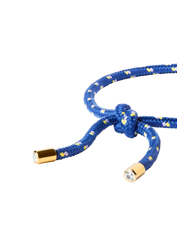 PARACORD BLEU TIE ANKLET, GOLD