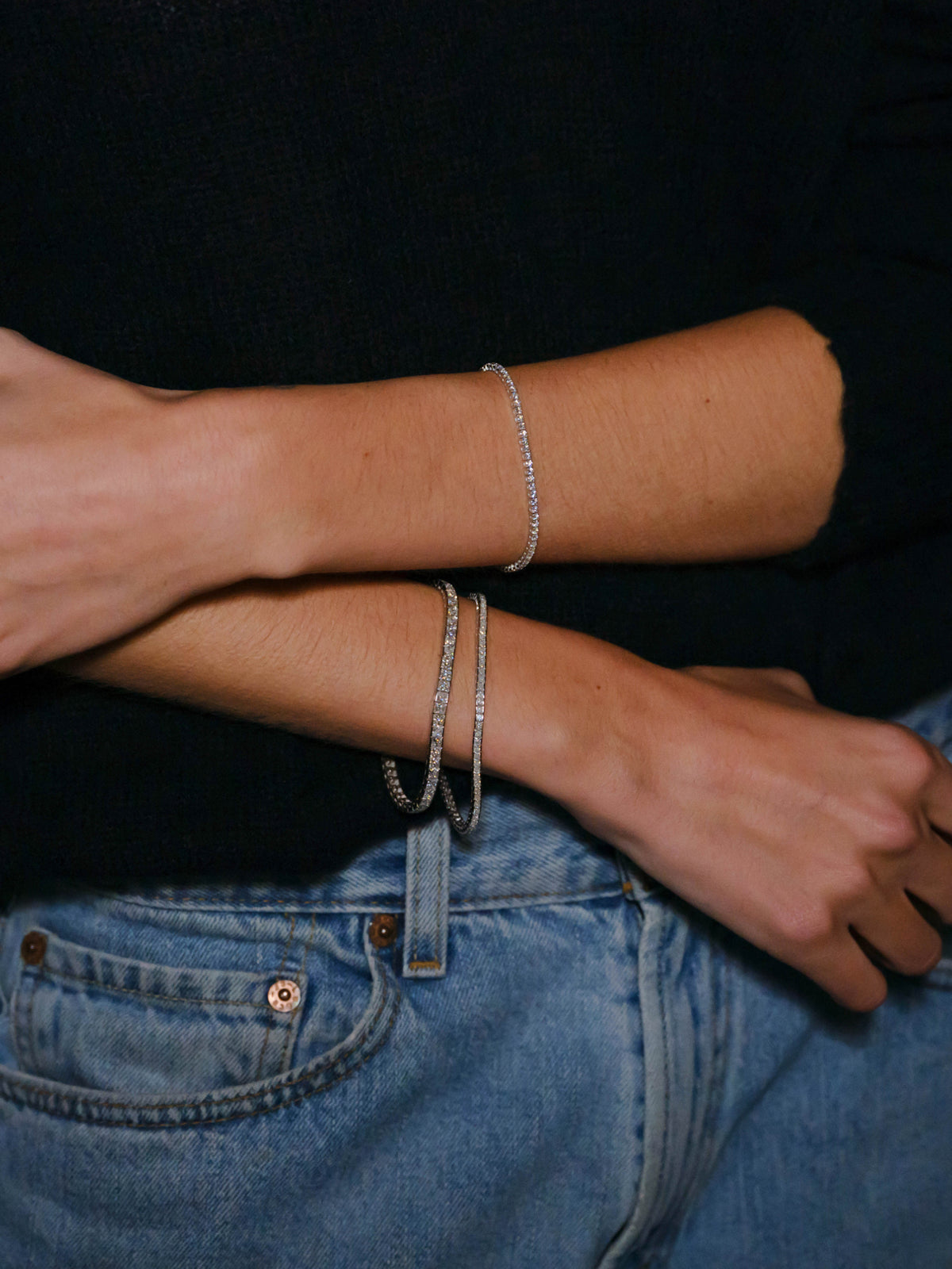 KATE RIVIÈRE BRACELET IN 2MM MOISSANITE, STERLING SILVER – Dorsey