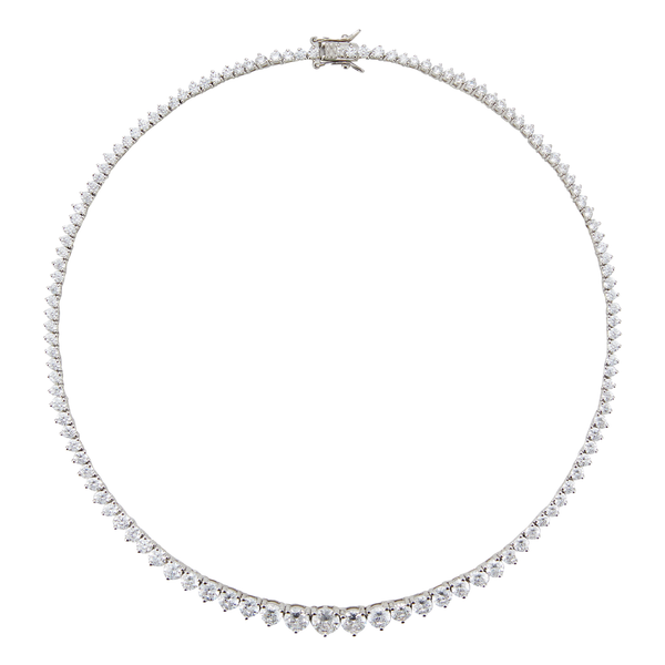 CAMPBELL RIVIÈRE NECKLACE IN LAB WHITE SAPPHIRE, STERLING SILVER