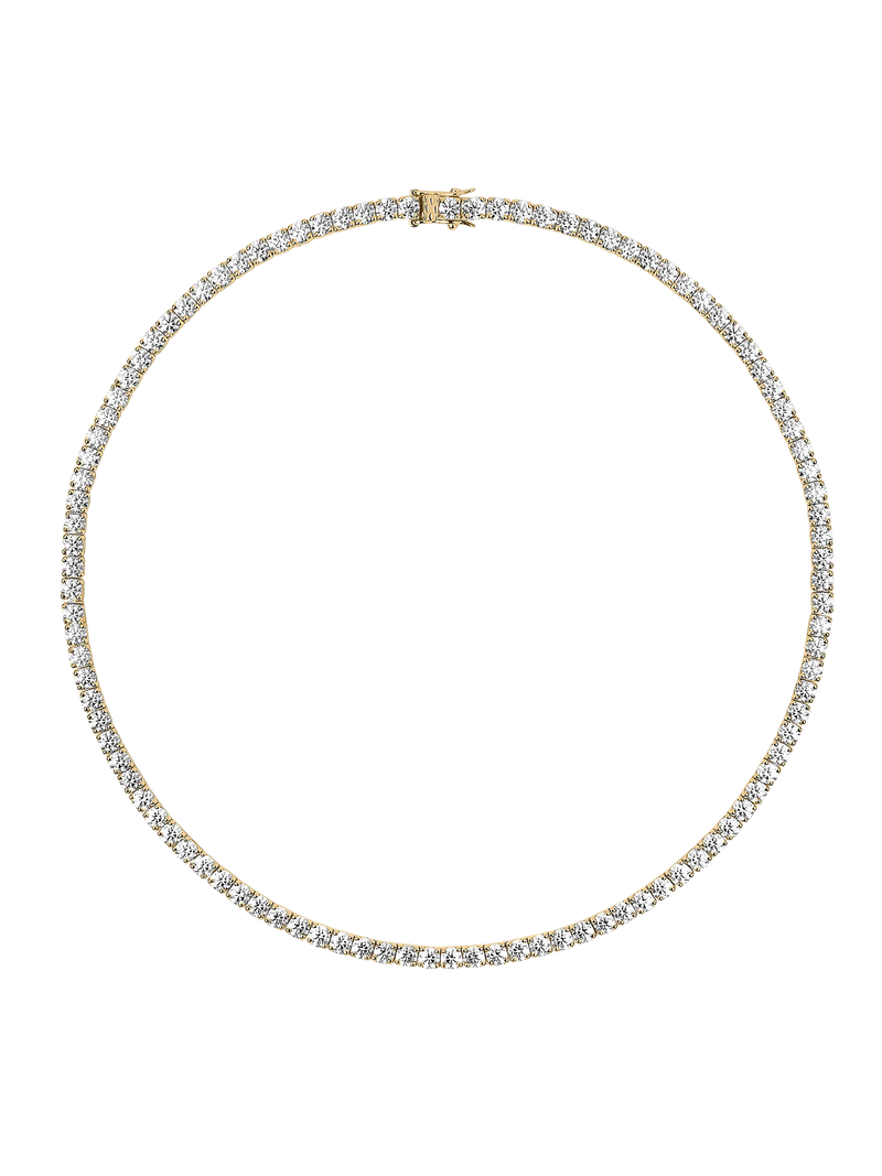 KATE RIVIÈRE NECKLACE IN 3.75MM MOISSANITE, 18K GOLD VERMEIL