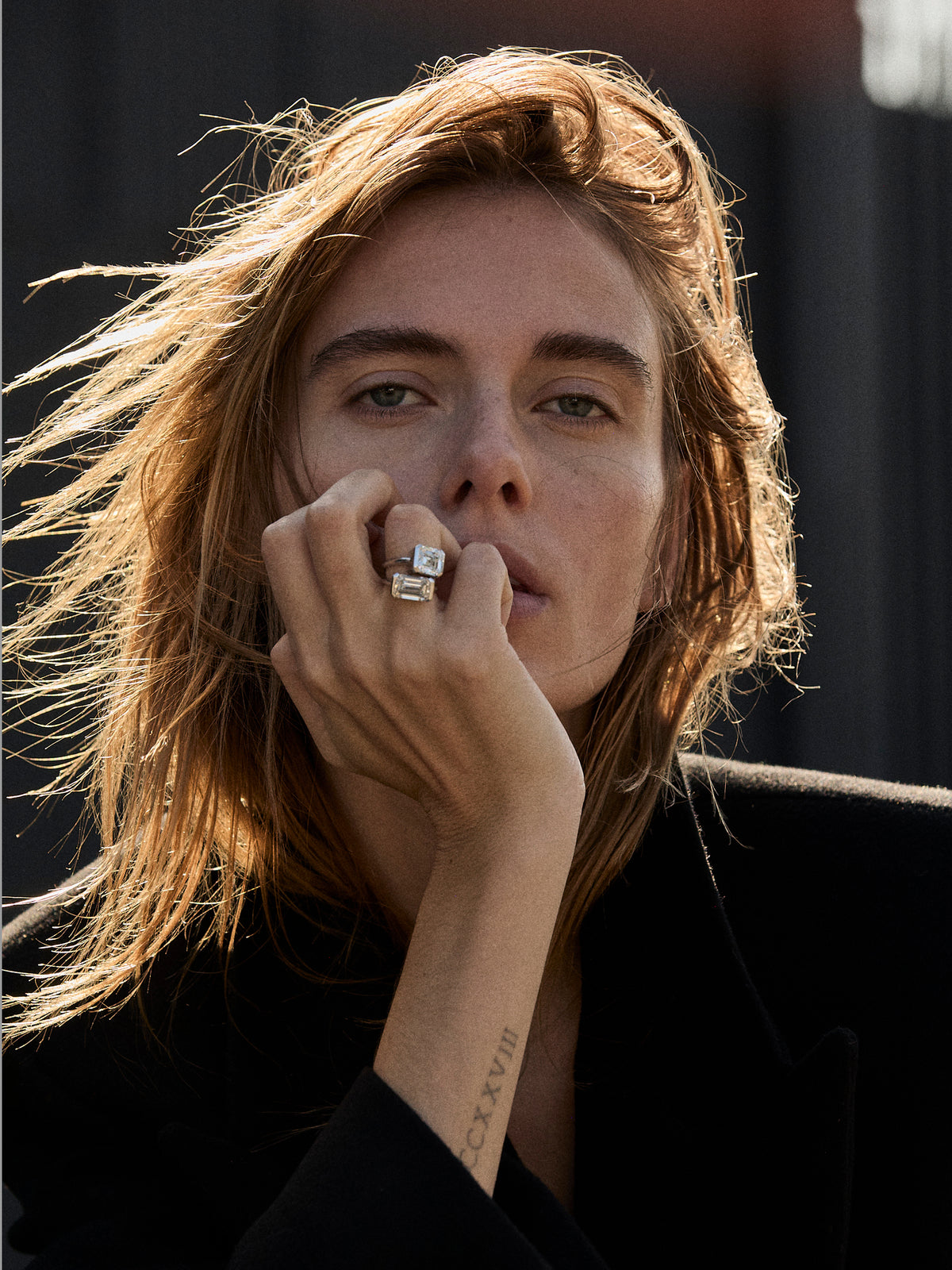 14K RHYS ROUND-CUT PINKY RING IN LAB DIAMOND