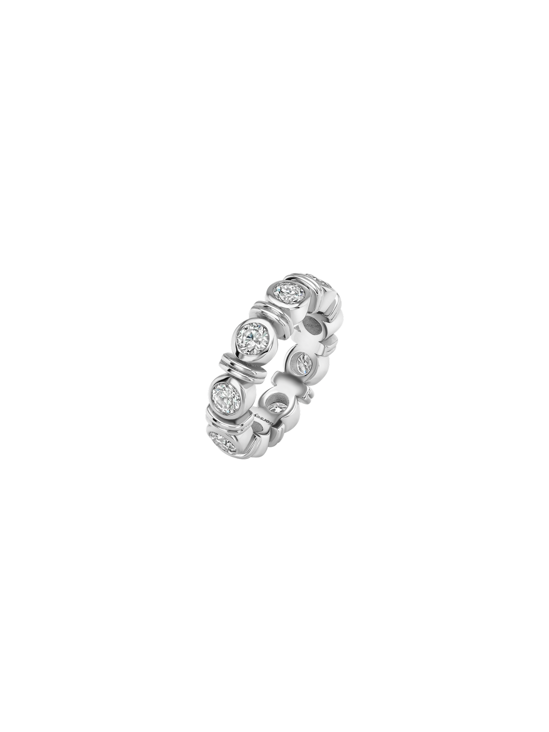 PETITE RHEN ROUND-CUT RING IN MOISSANITE, STERLING SILVER