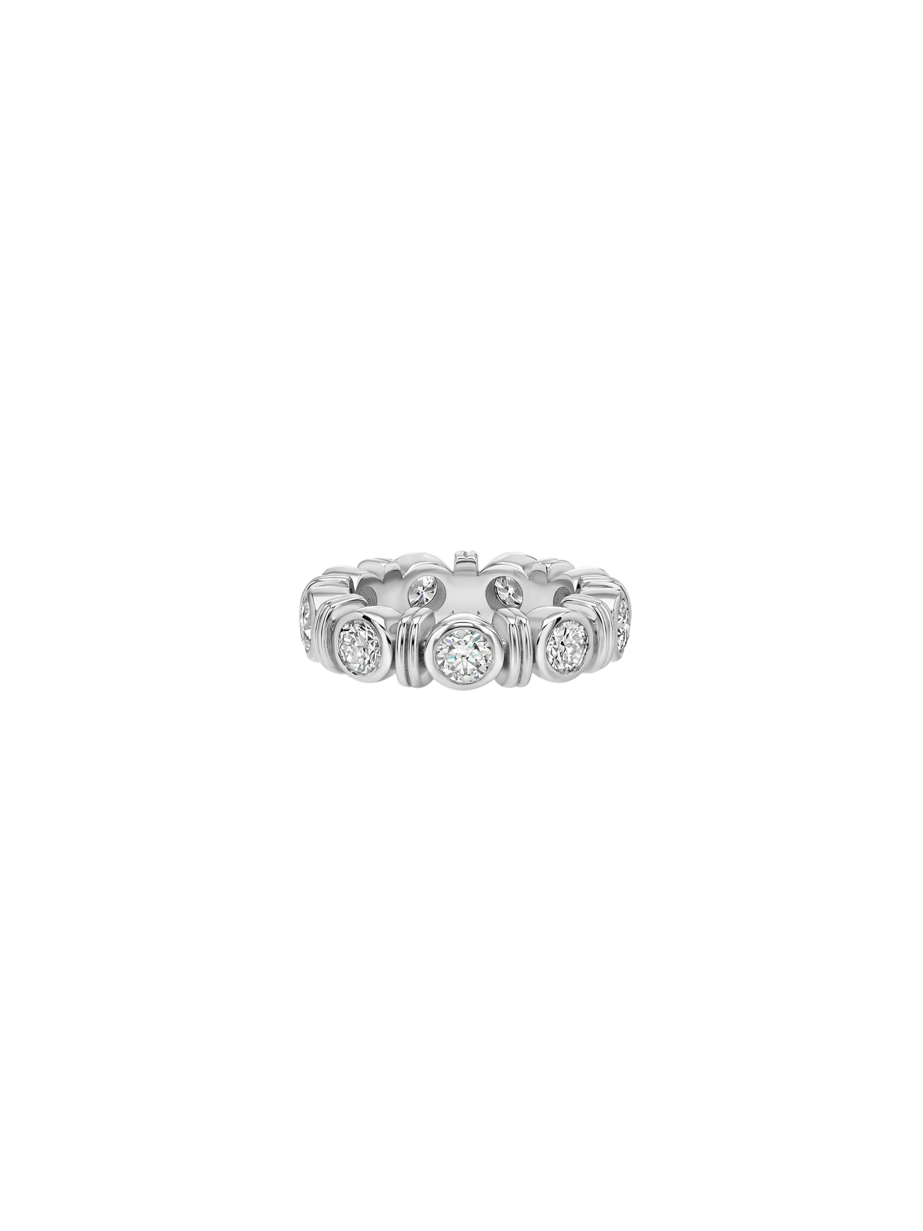 PETITE RHEN ROUND-CUT RING IN MOISSANITE, STERLING SILVER