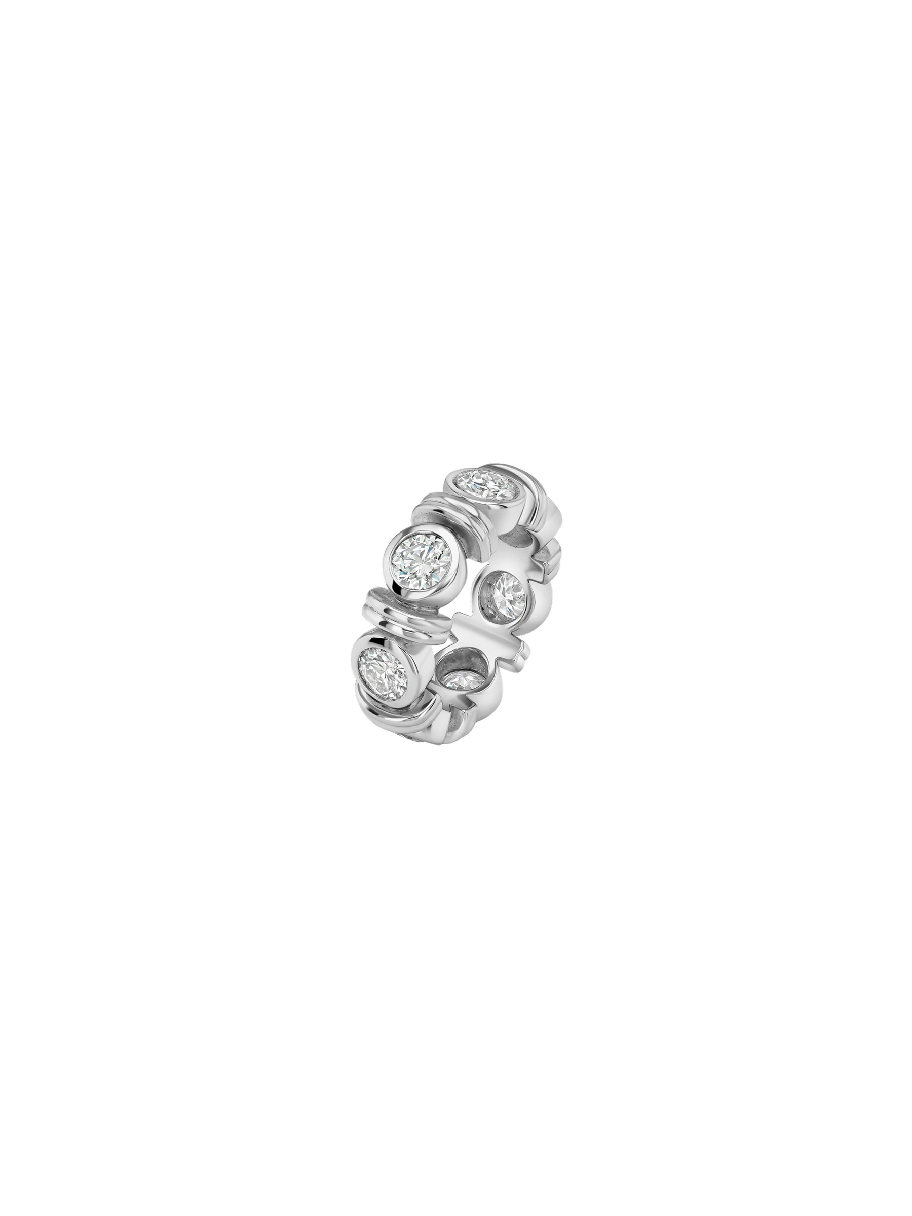 RHEN ROUND-CUT RING IN MOISSANITE, STERLING SILVER
