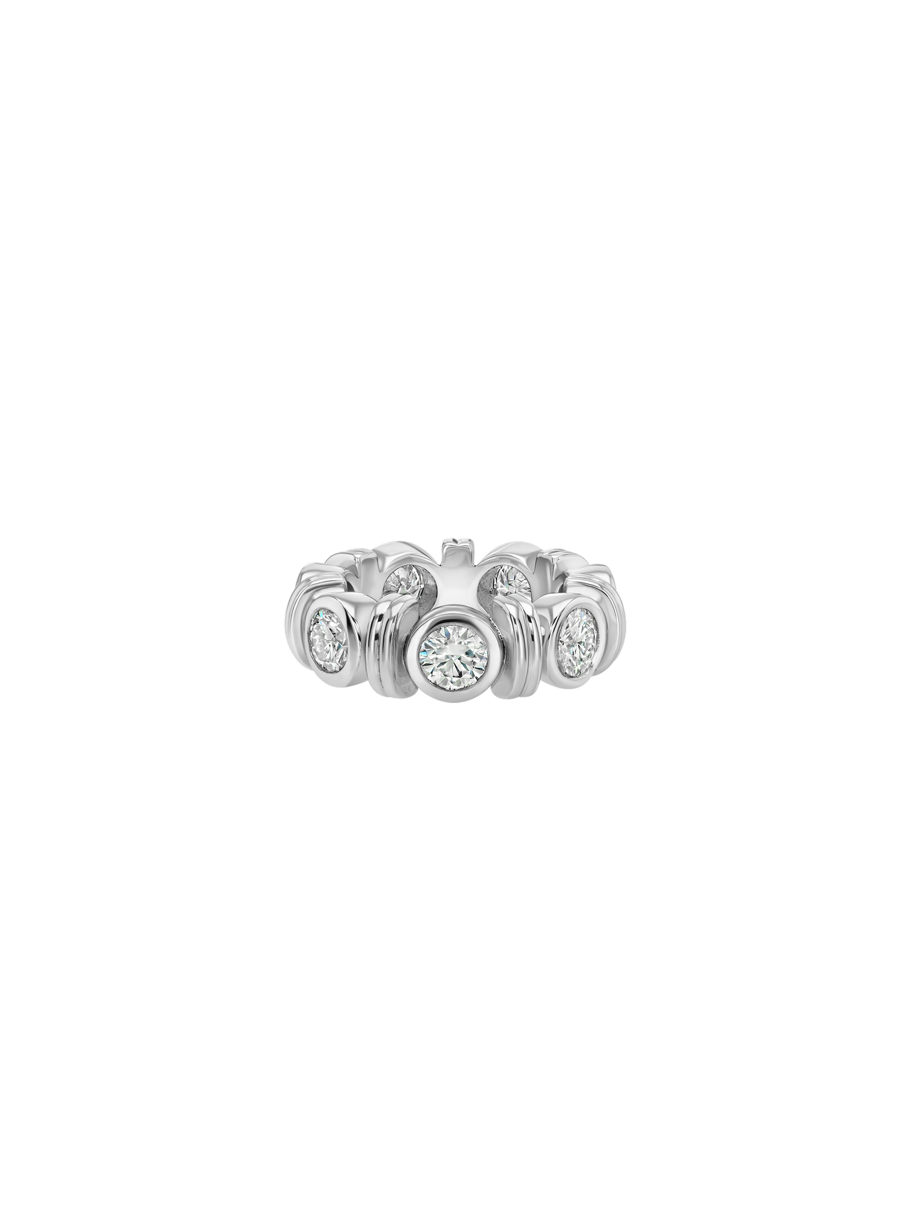 RHEN ROUND-CUT RING IN MOISSANITE, STERLING SILVER