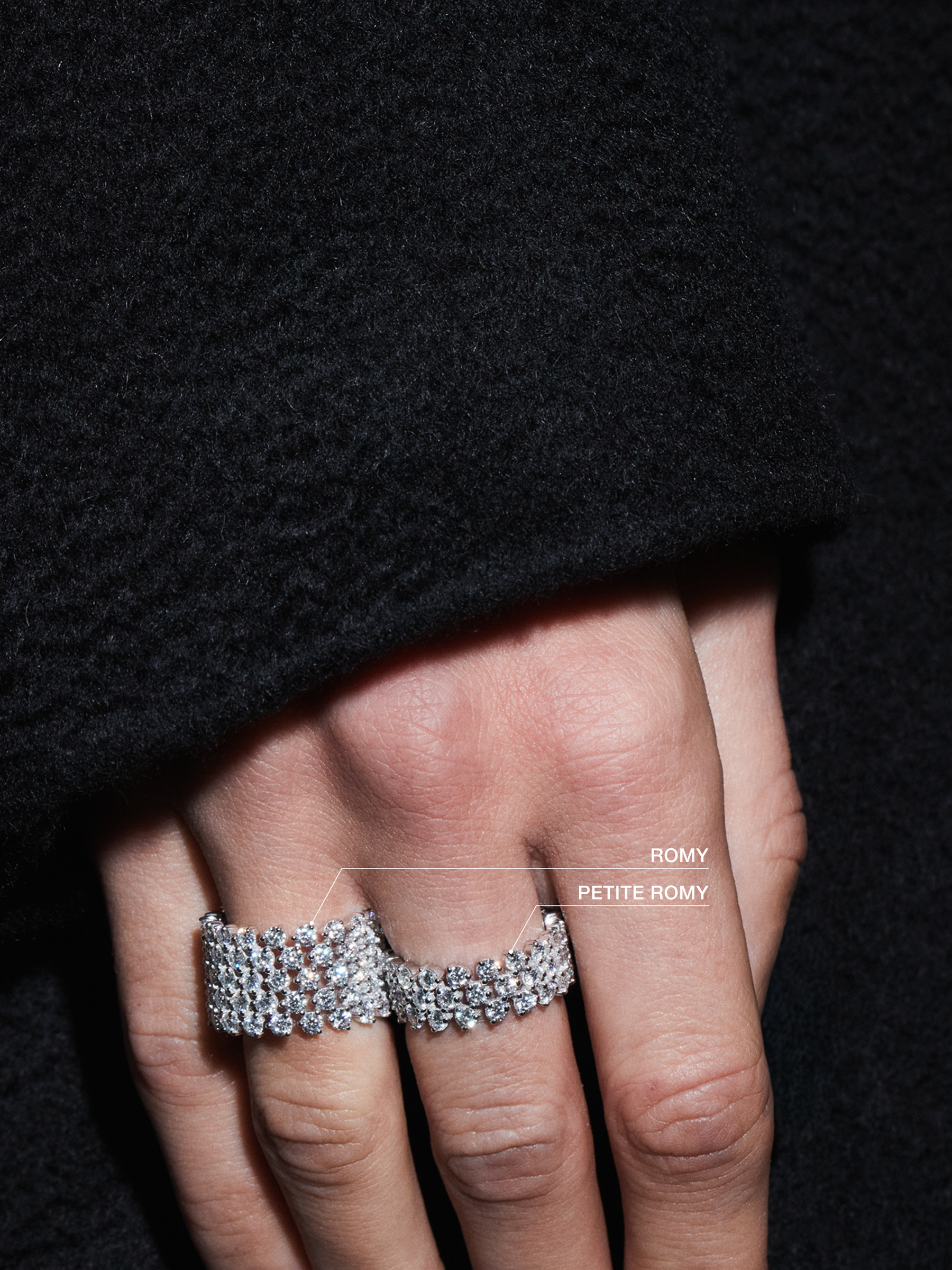 PETITE ROMY ETERNITY BAND IN MOISSANITE, STERLING SILVER