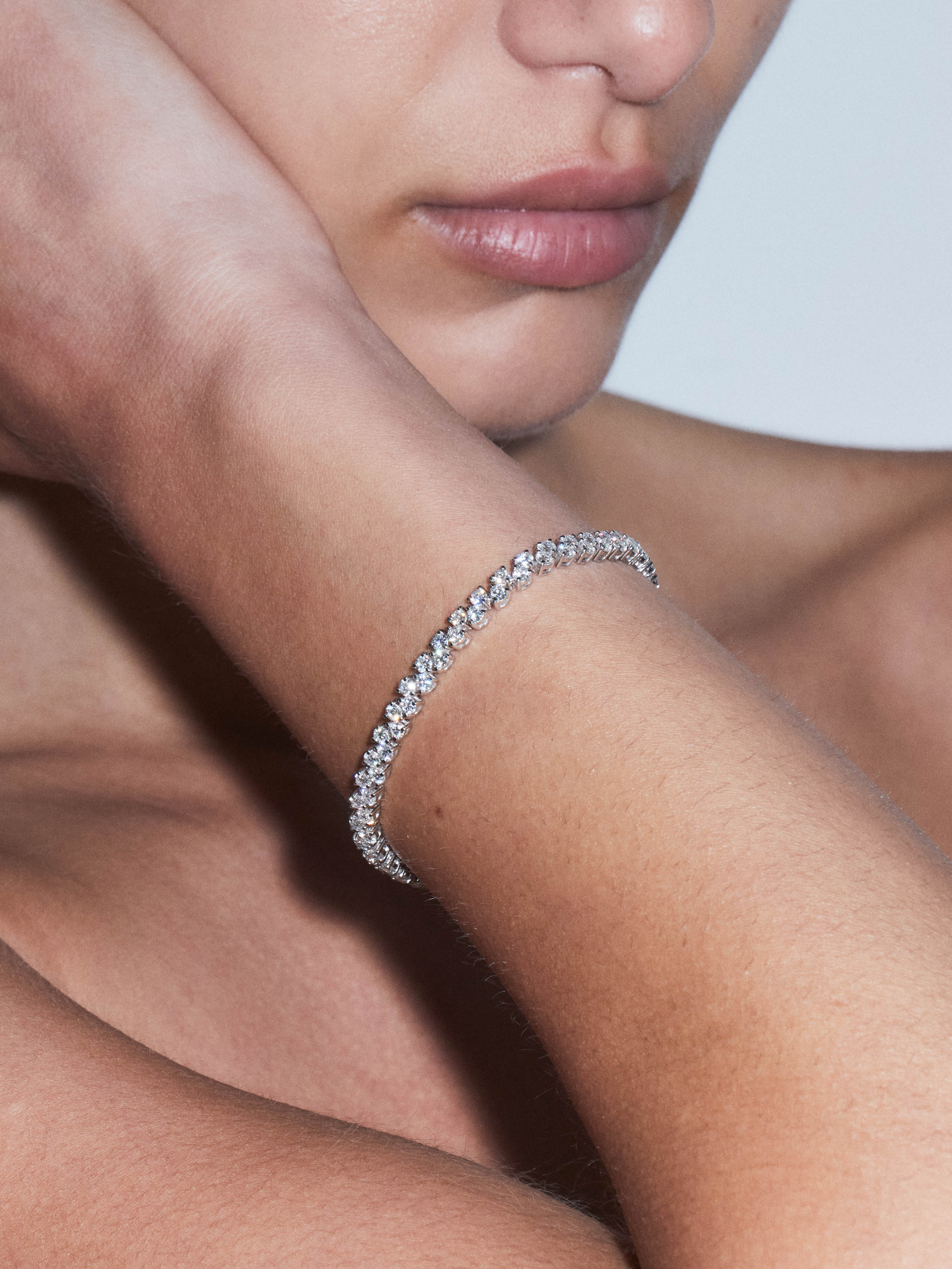 ROMY RIVIÈRE BRACELET IN MOISSANITE, STERLING SILVER