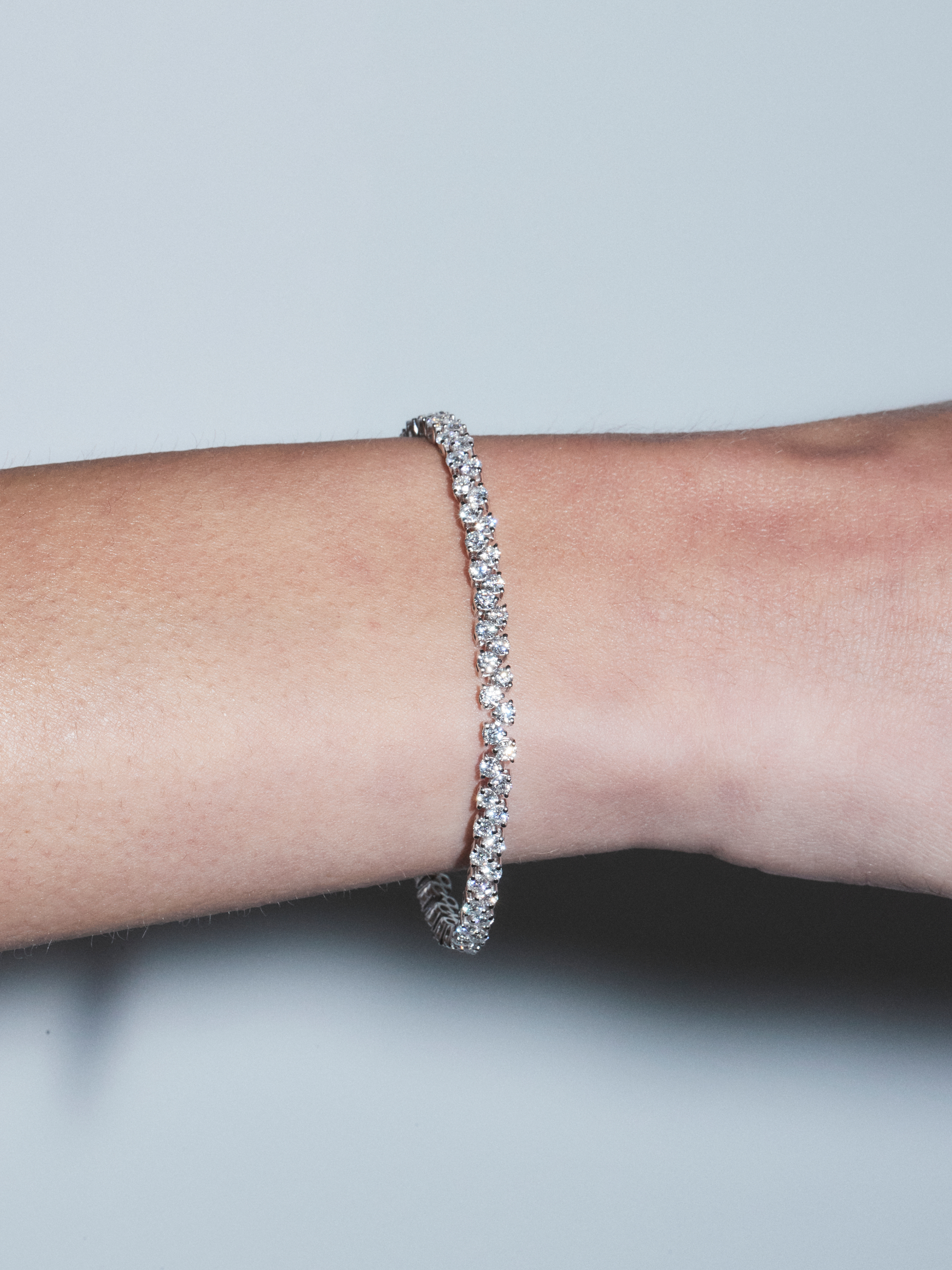 ROMY RIVIÈRE BRACELET IN MOISSANITE, STERLING SILVER