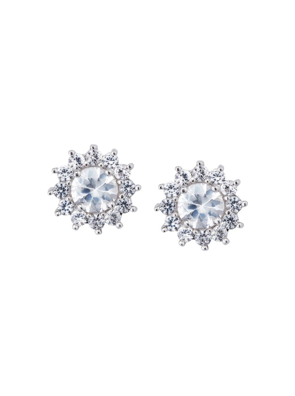 SYLVIE, WHITE SAPPHIRE STUDS