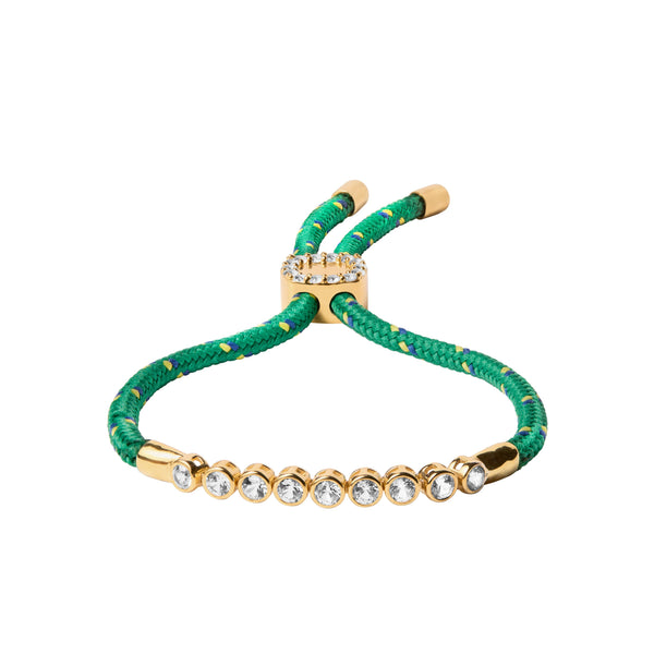14K JAMES BEZEL VERT PARACORD BRACELET IN LAB DIAMOND, 14K YELLOW