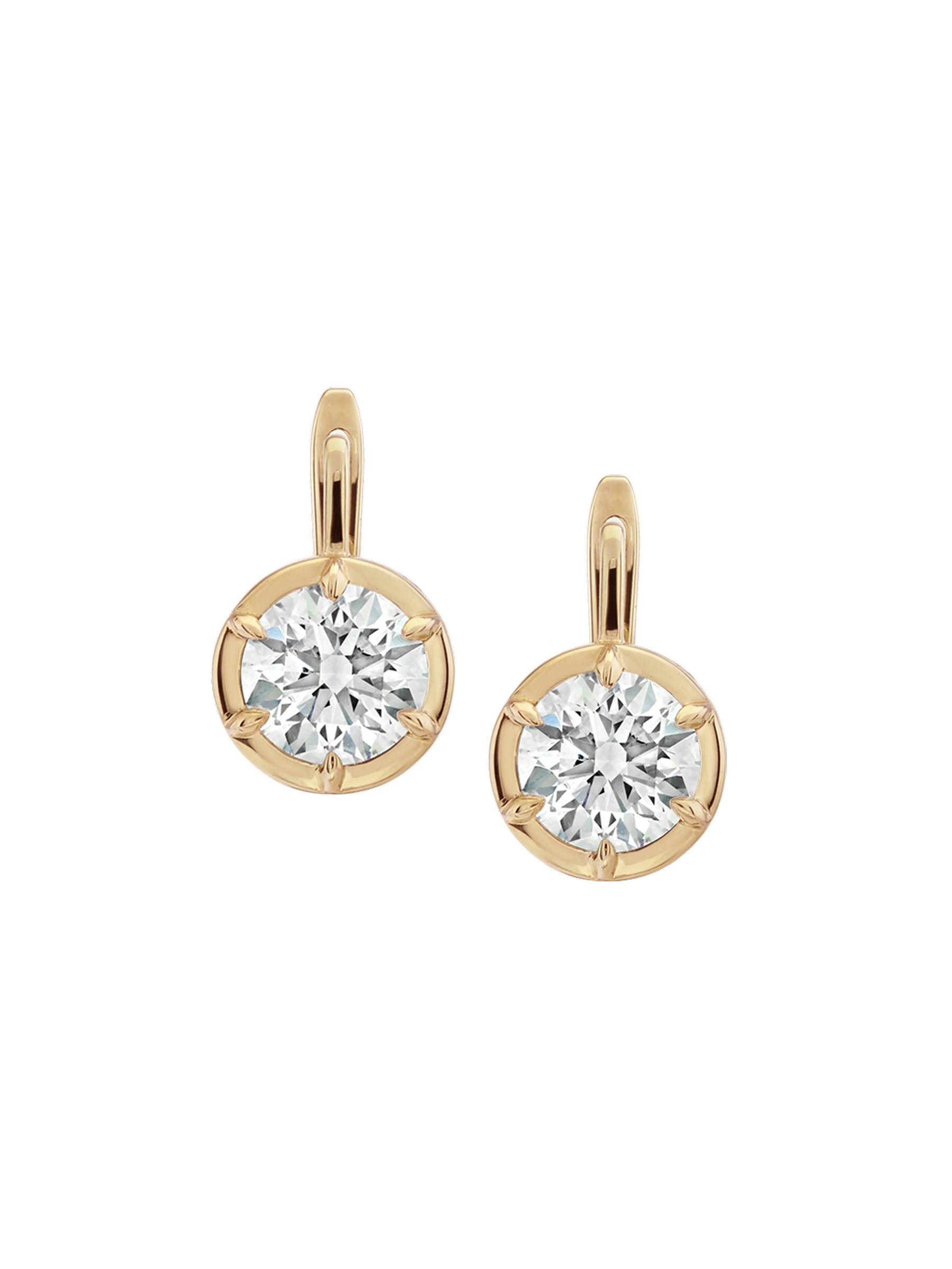 MAXWELL EARRINGS IN LAB DIAMOND, 14K YELLOW GOLD