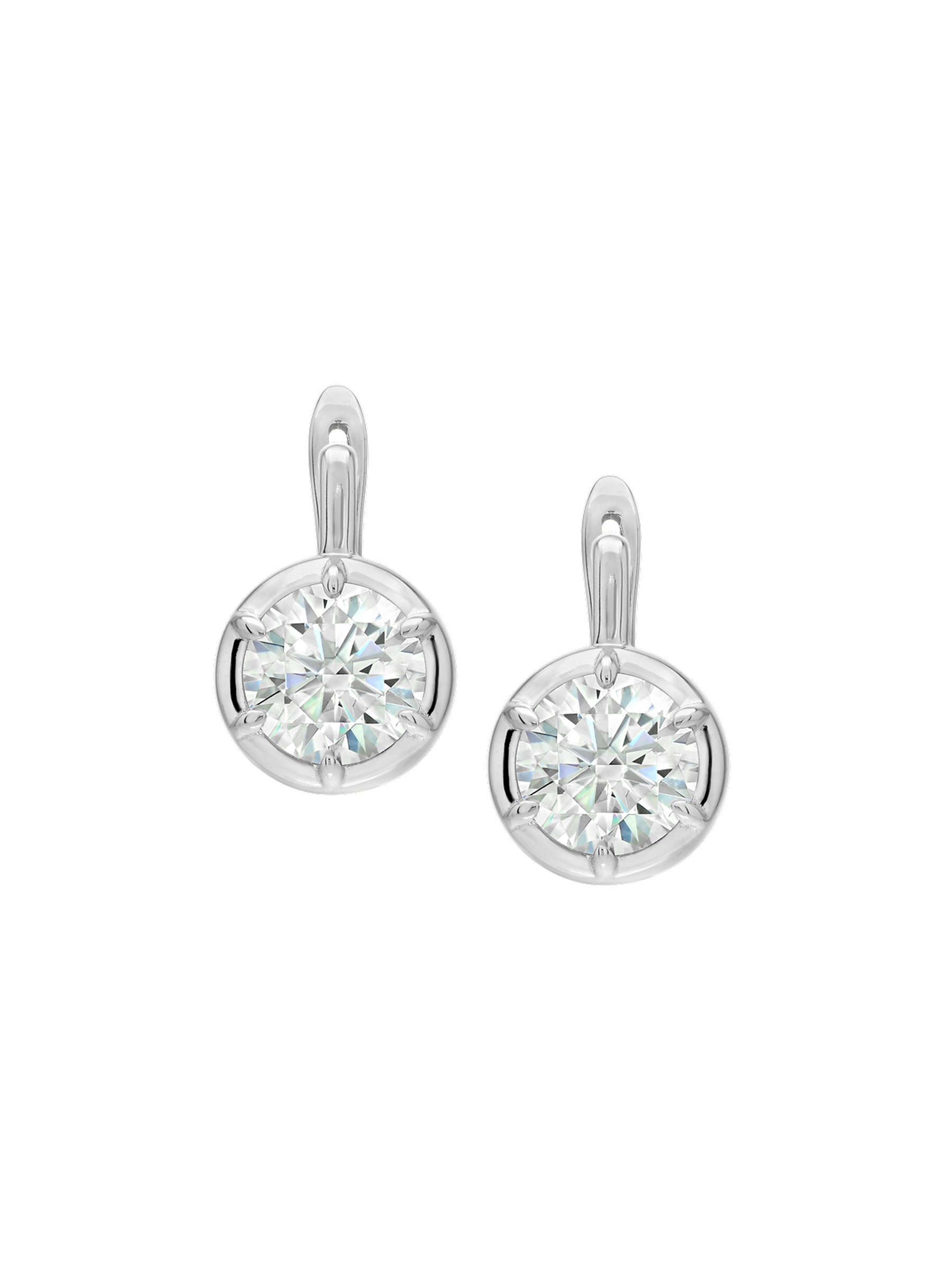 MAXWELL EARRINGS IN MOISSANITE, STERLING SILVER
