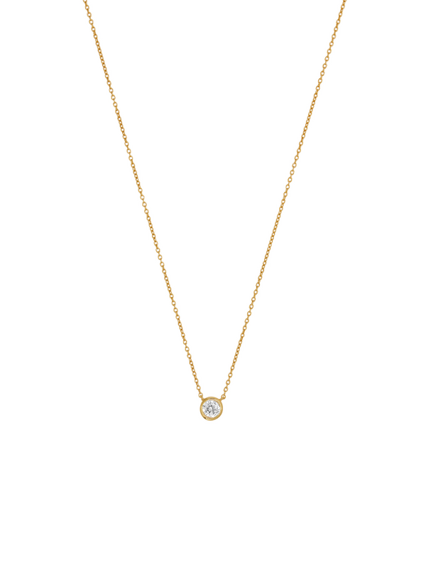 DAMAS, SINGLE STONE STRAND NECKLACE, GOLD