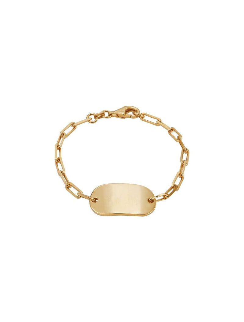 SMALL BAR ID BRACELET, GOLD