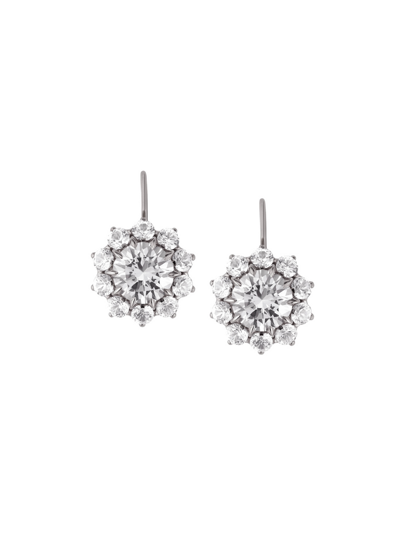 White sapphire drop deals earrings