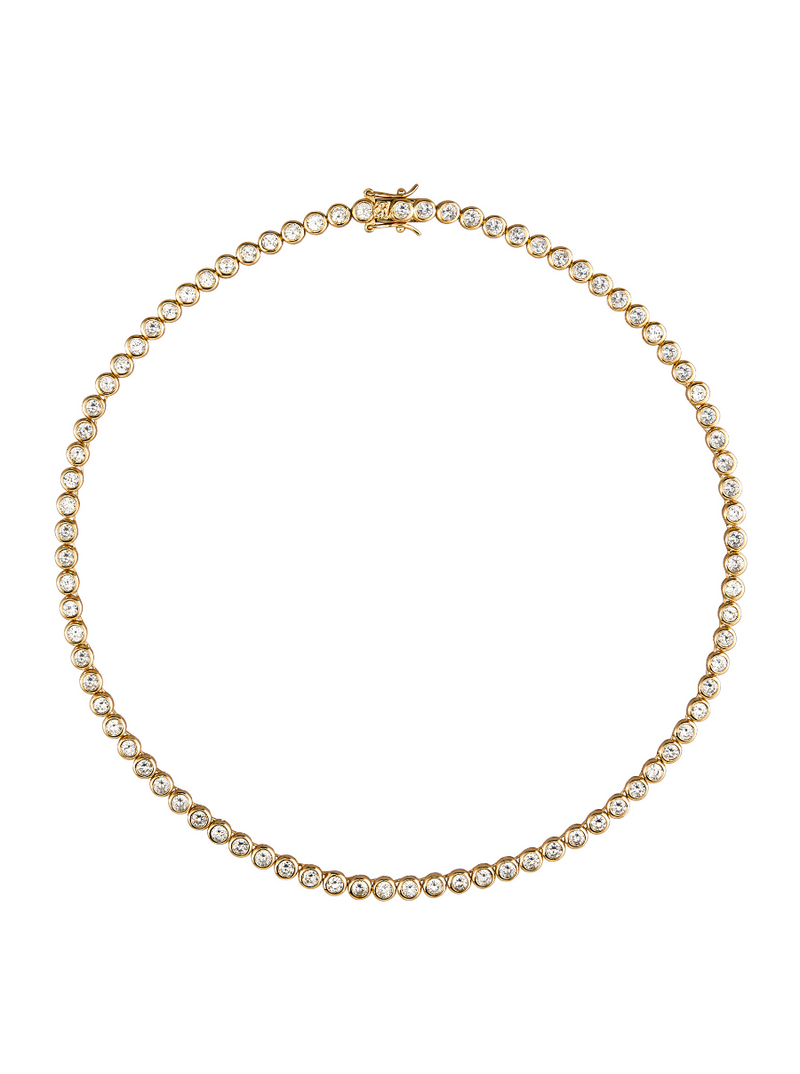 Chanel Metal Choker Necklace Gold/White in Gold Metal - US