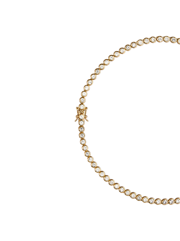 JAMES BEZEL, LAB-GROWN WHITE SAPPHIRE GOLD RIVIÈRE NECKLACE