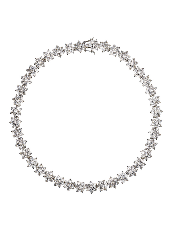 MARGUERITE, LAB-GROWN WHITE SAPPHIRE COLLAR NECKLACE