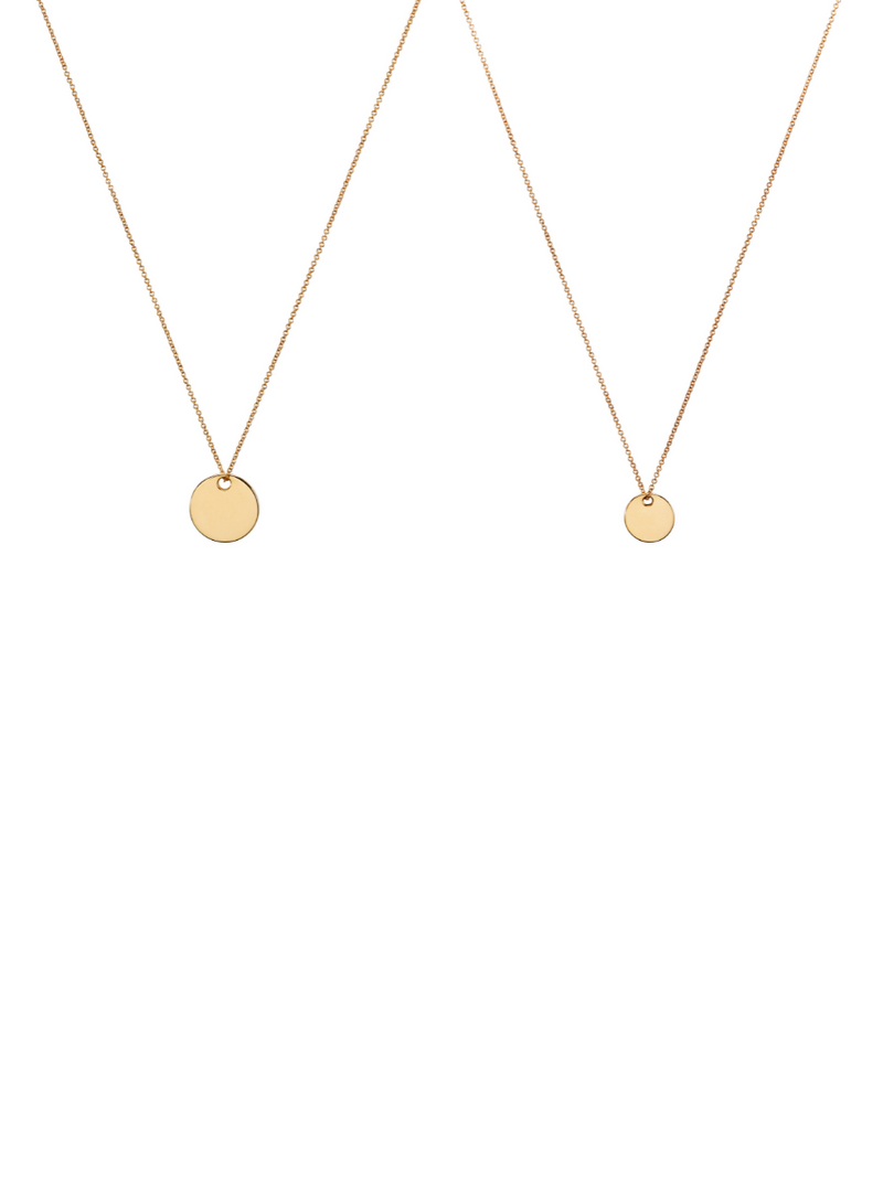 LARGE DISC ID NECKLACE, GOLD